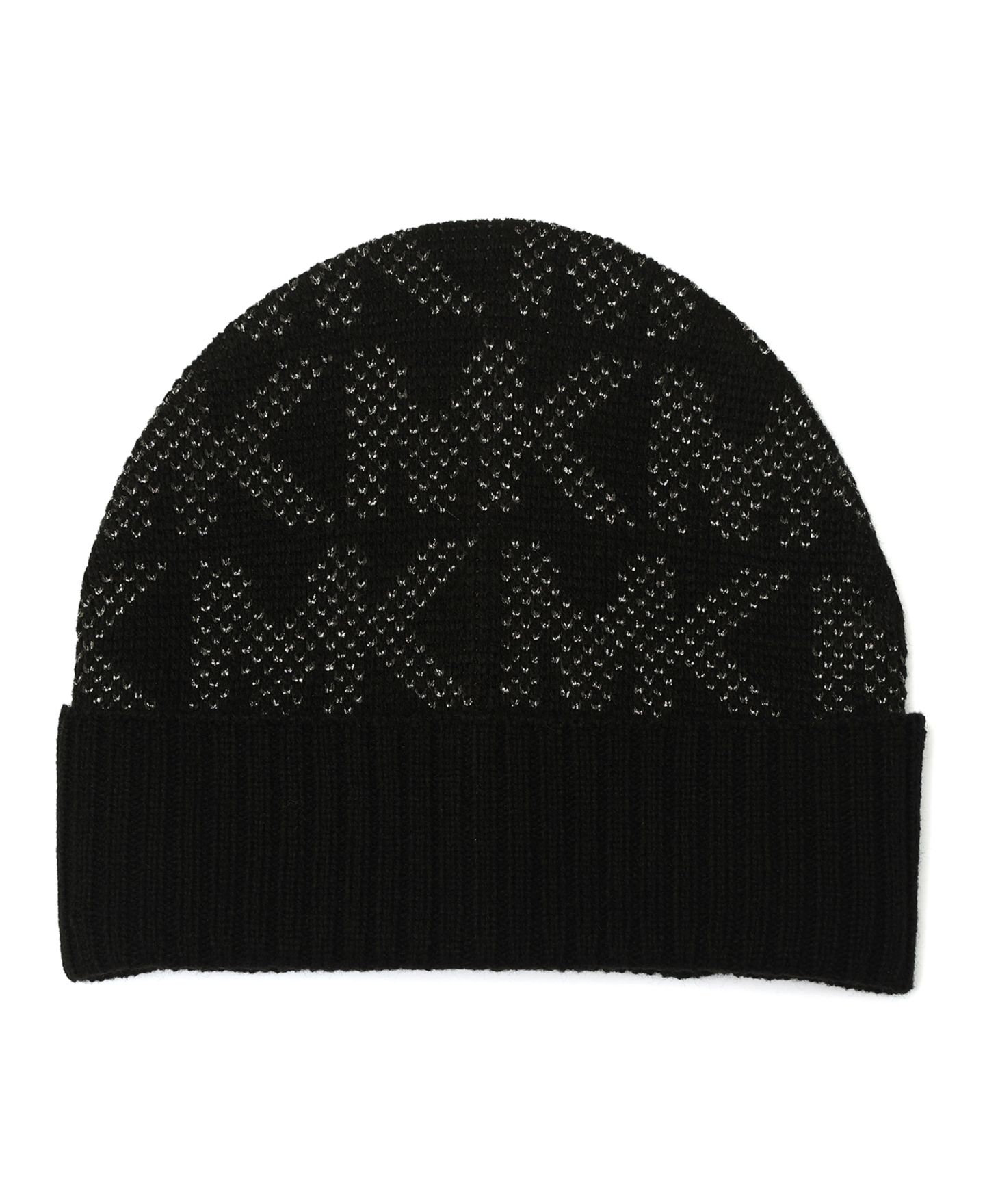 Женские комплекты Michael Kors Metallic Cuff Beanie and Scarf Set, цвет: Чёрный — фото 2