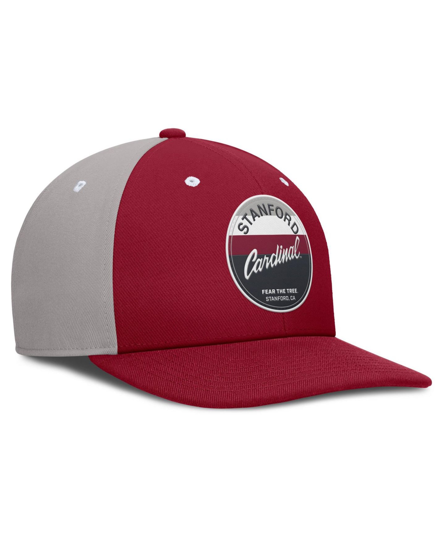 Мужская кепка Nike Cardinal/Gray Stanford Cardinal Prep Pro Performance snapback Hat — фото 3