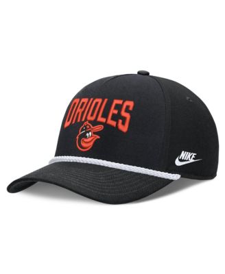 Men's Black Baltimore Orioles Cooperstown Rise Adjustable Hat