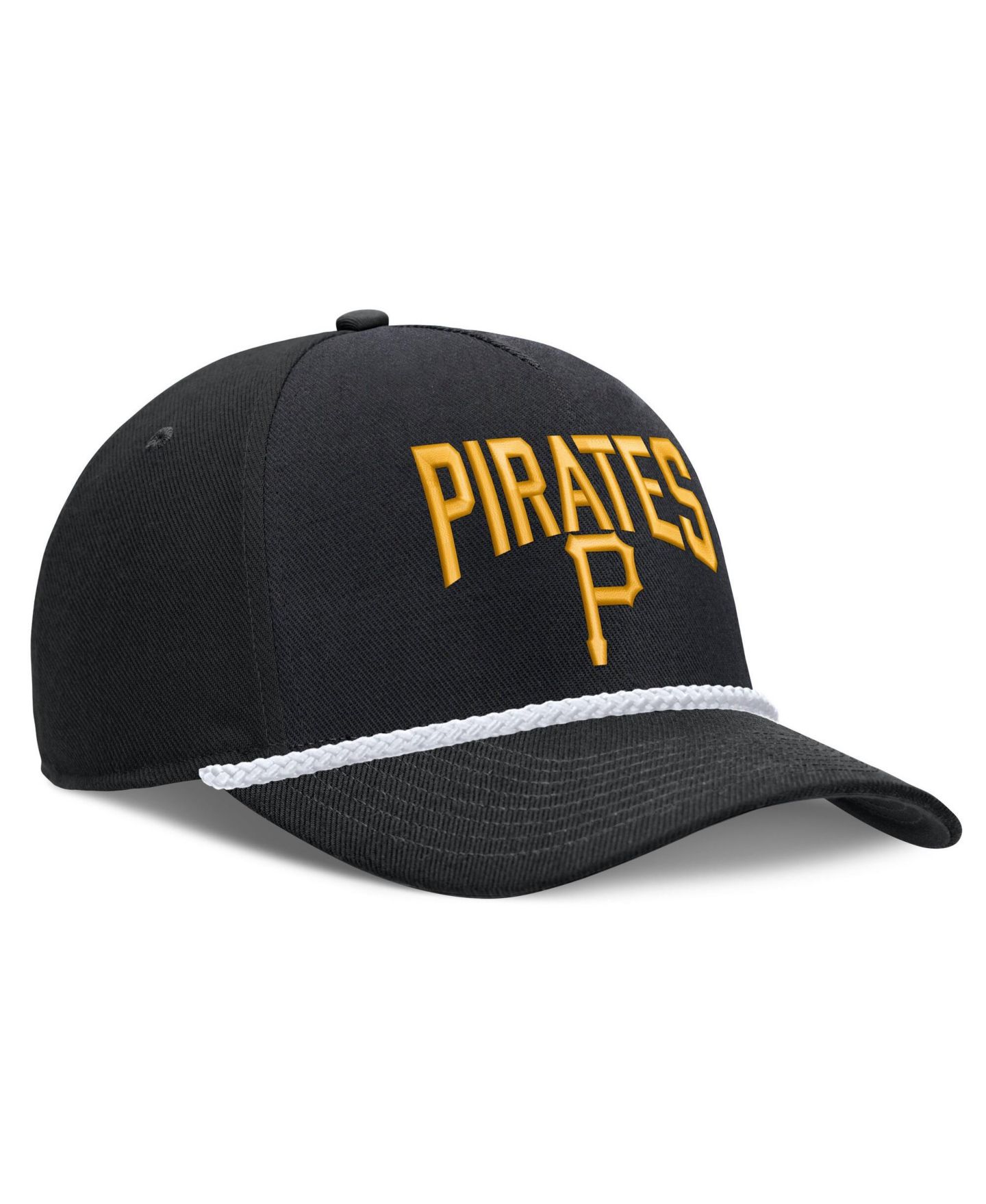 Мужская кепка Nike Black Pittsburgh Pirates Cooperstown Rise Adjustable Hat — фото 3