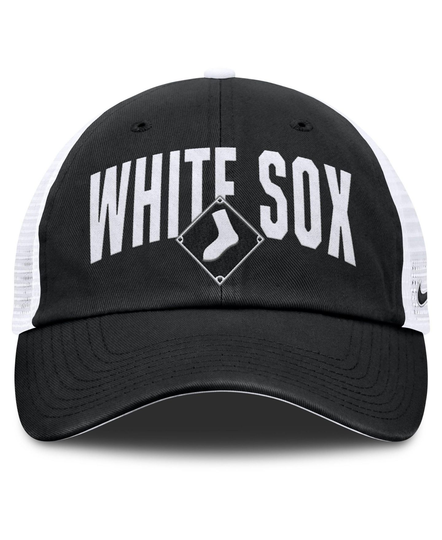 Мужская кепка Nike Black Chicago White Sox Primetime Club Adjustable Trucker Hat — фото 2