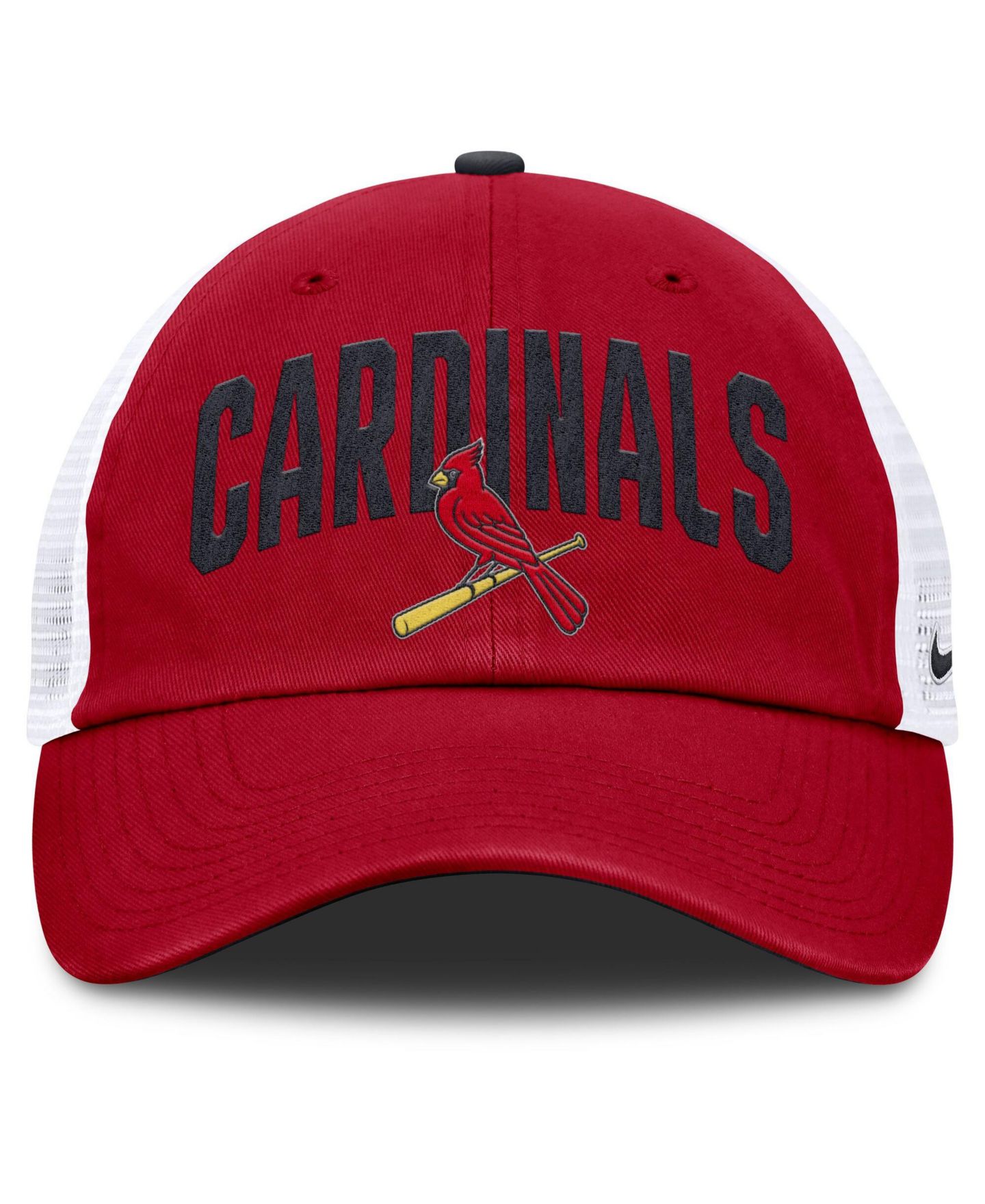 Мужская кепка Nike Red St. Louis Cardinals Primetime Club Adjustable Trucker Hat — фото 2