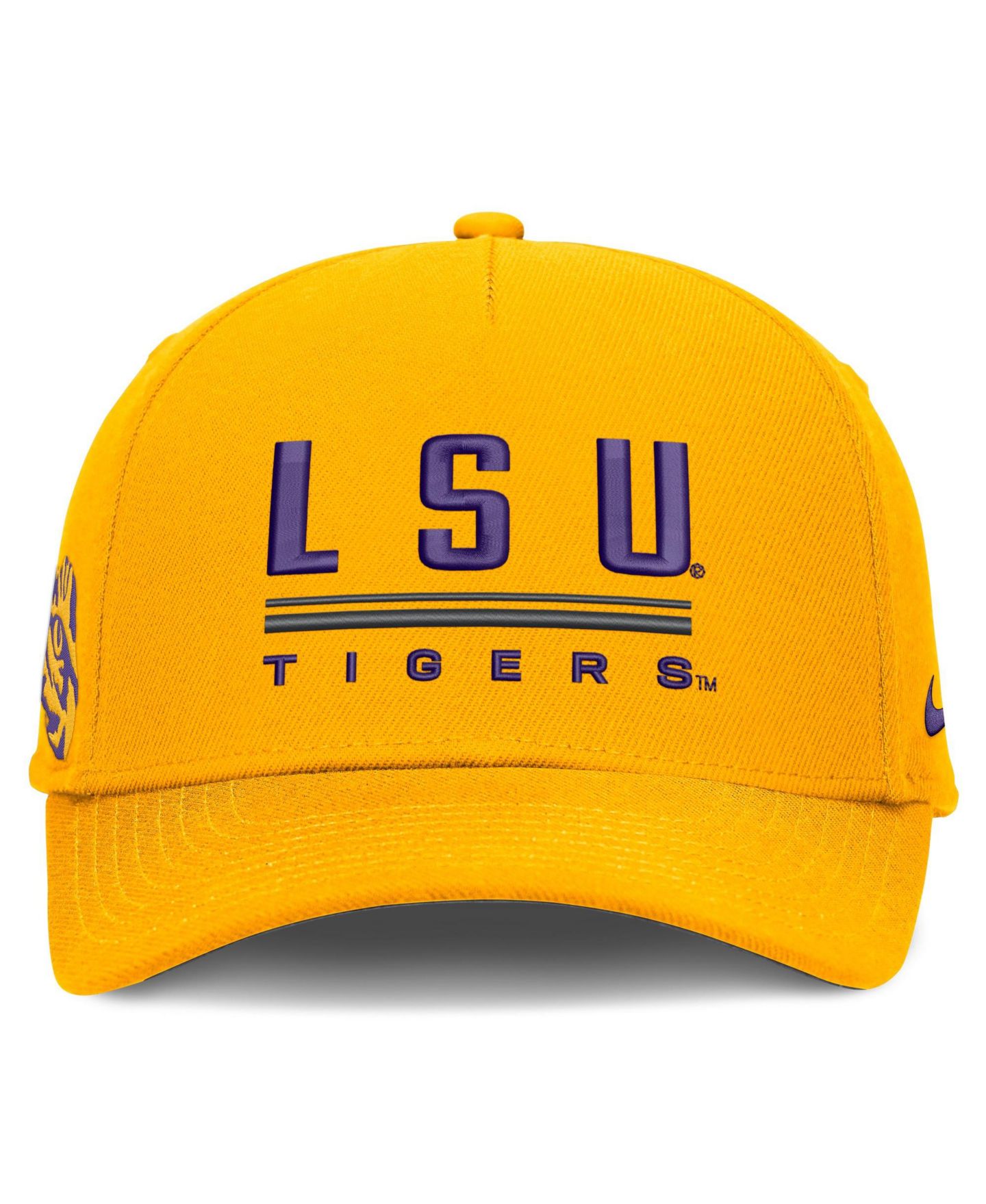 Мужская кепка Nike Gold LSU Tigers 2026 Sideline Dri-FIT Rise Adjustable Hat — фото 2