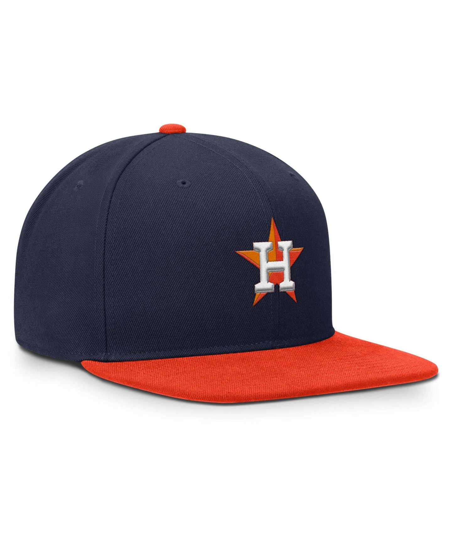 Мужская кепка Nike Navy/Orange Houston Astros Primetime Pro Dri-FIT snapback Hat — фото 3