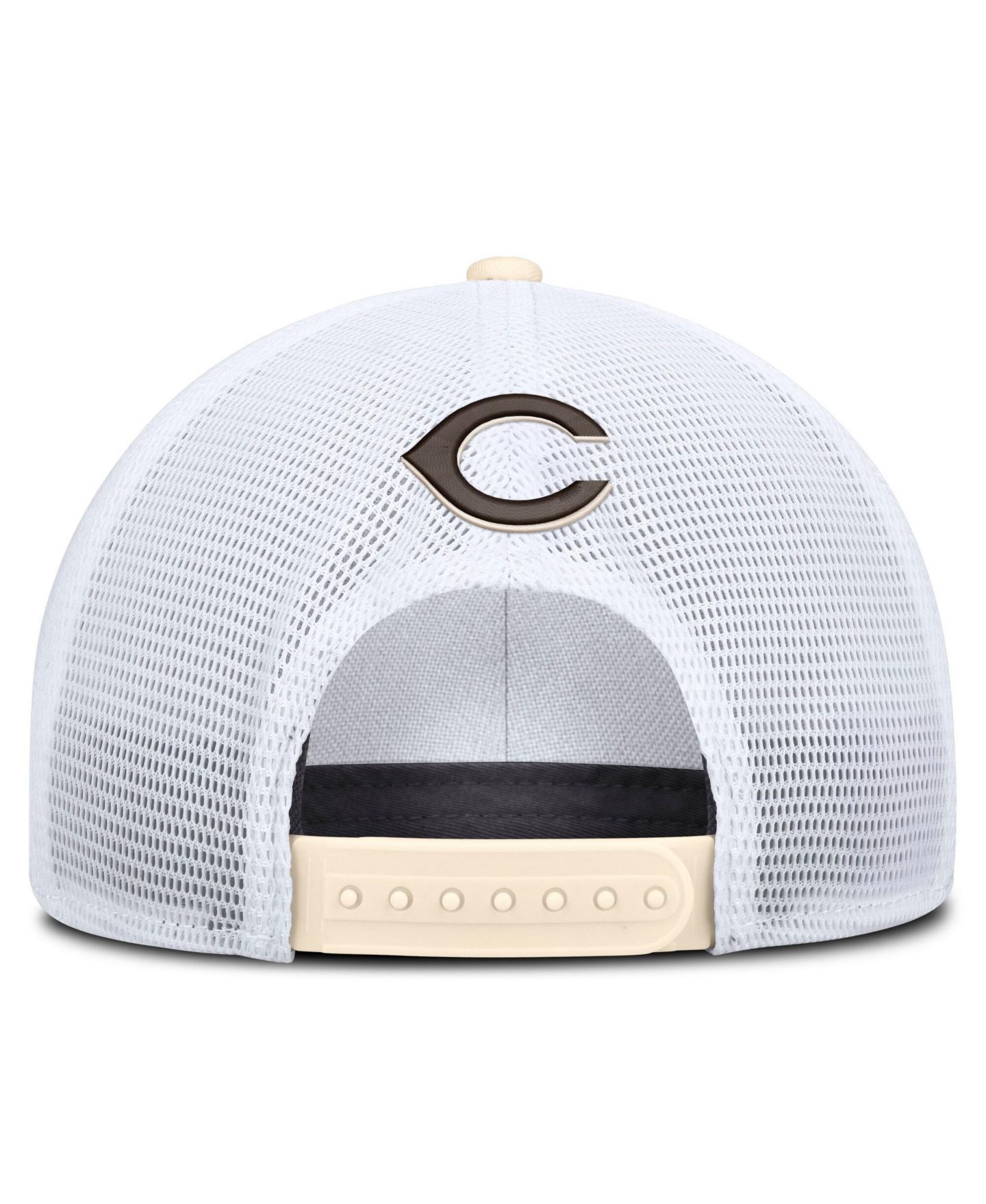 Мужская кепка Nike Natural/White Cincinnati Reds Rise Dri-FIT Trucker Adjustable Hat — фото 4