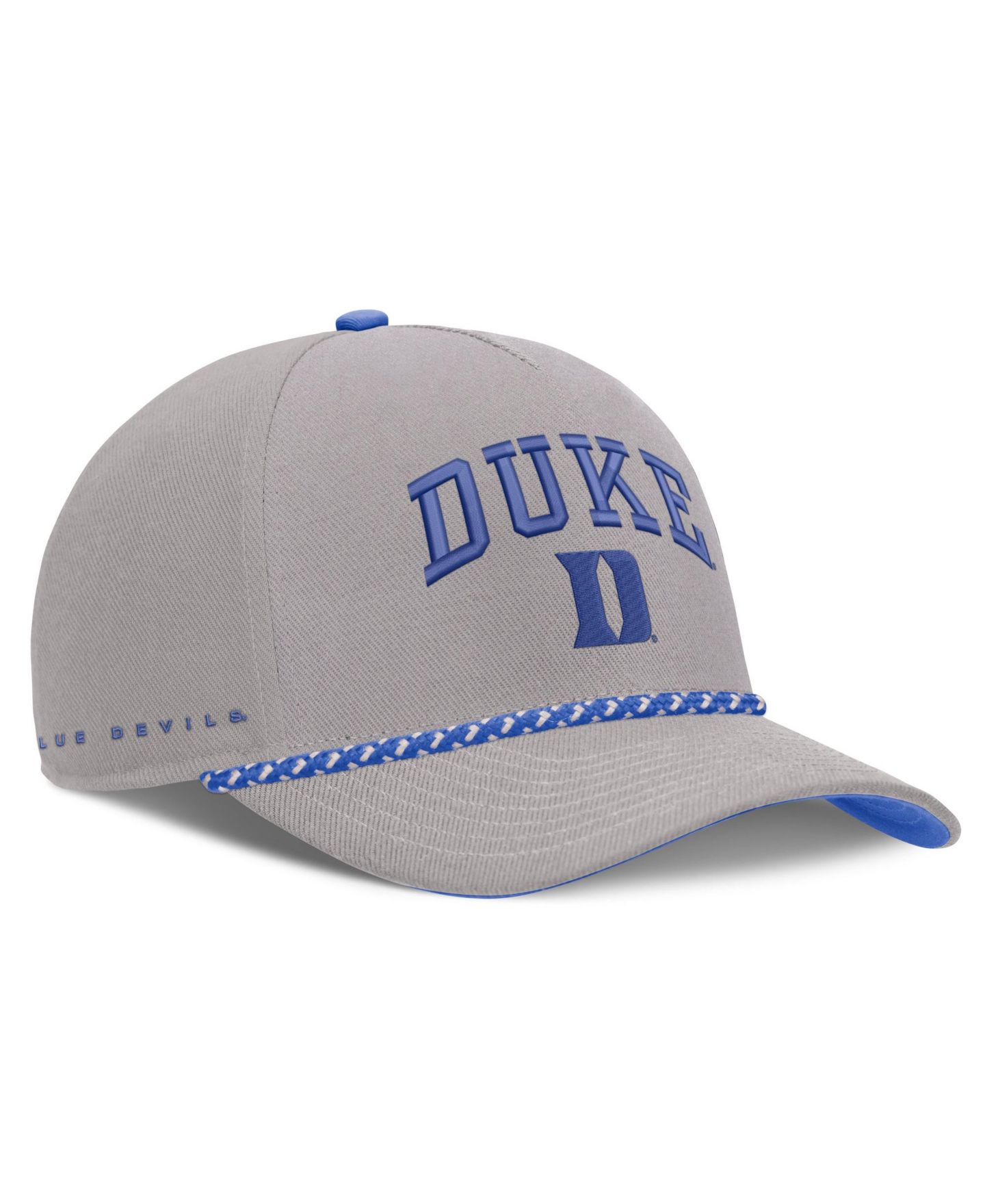 Кепка Nike Gray Duke Blue Devils Primetime Rise Rope Adjustable Hat — фото 3