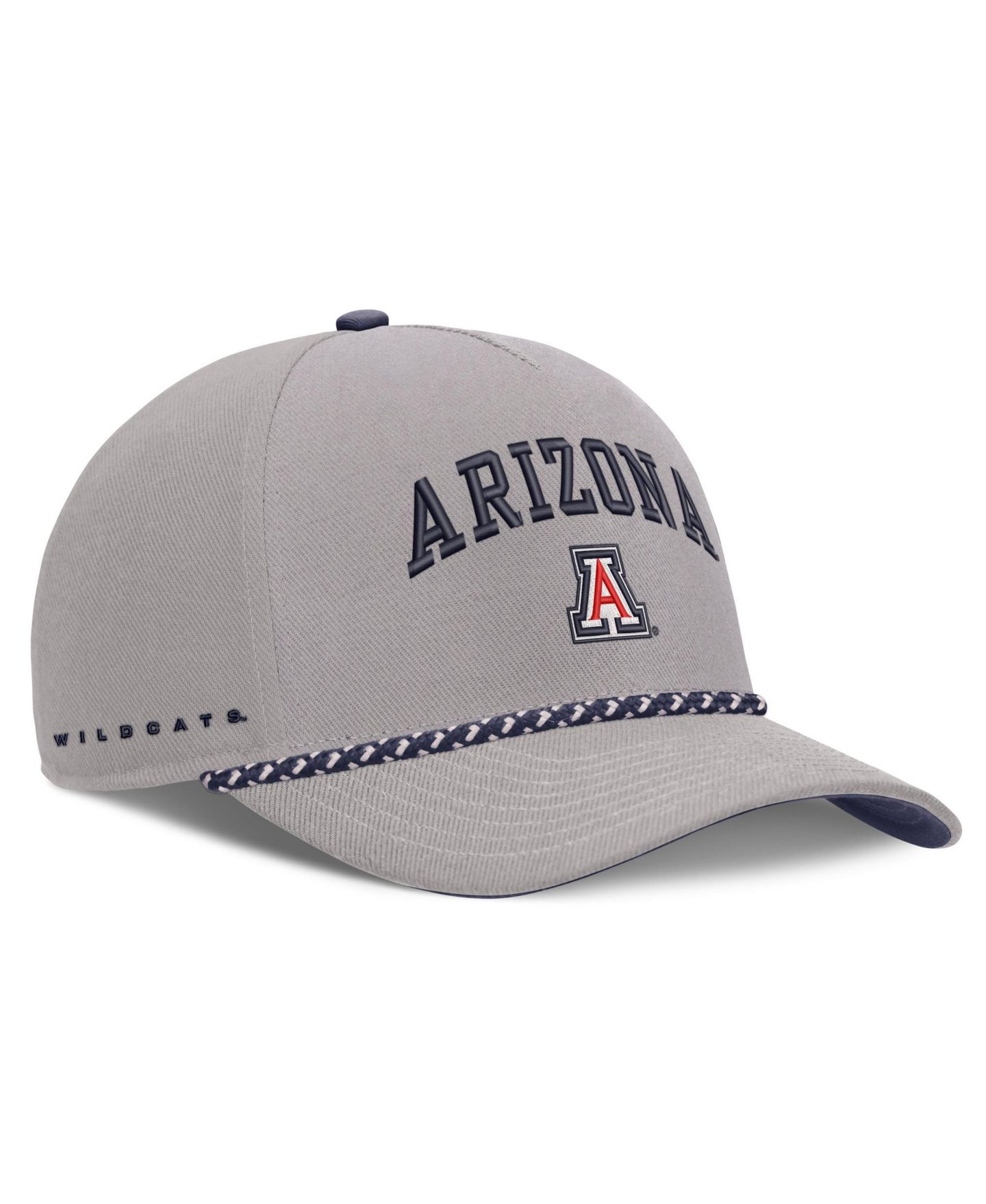 Кепка Nike Gray Arizona Wildcats Primetime Rise Rope Adjustable Hat — фото 3