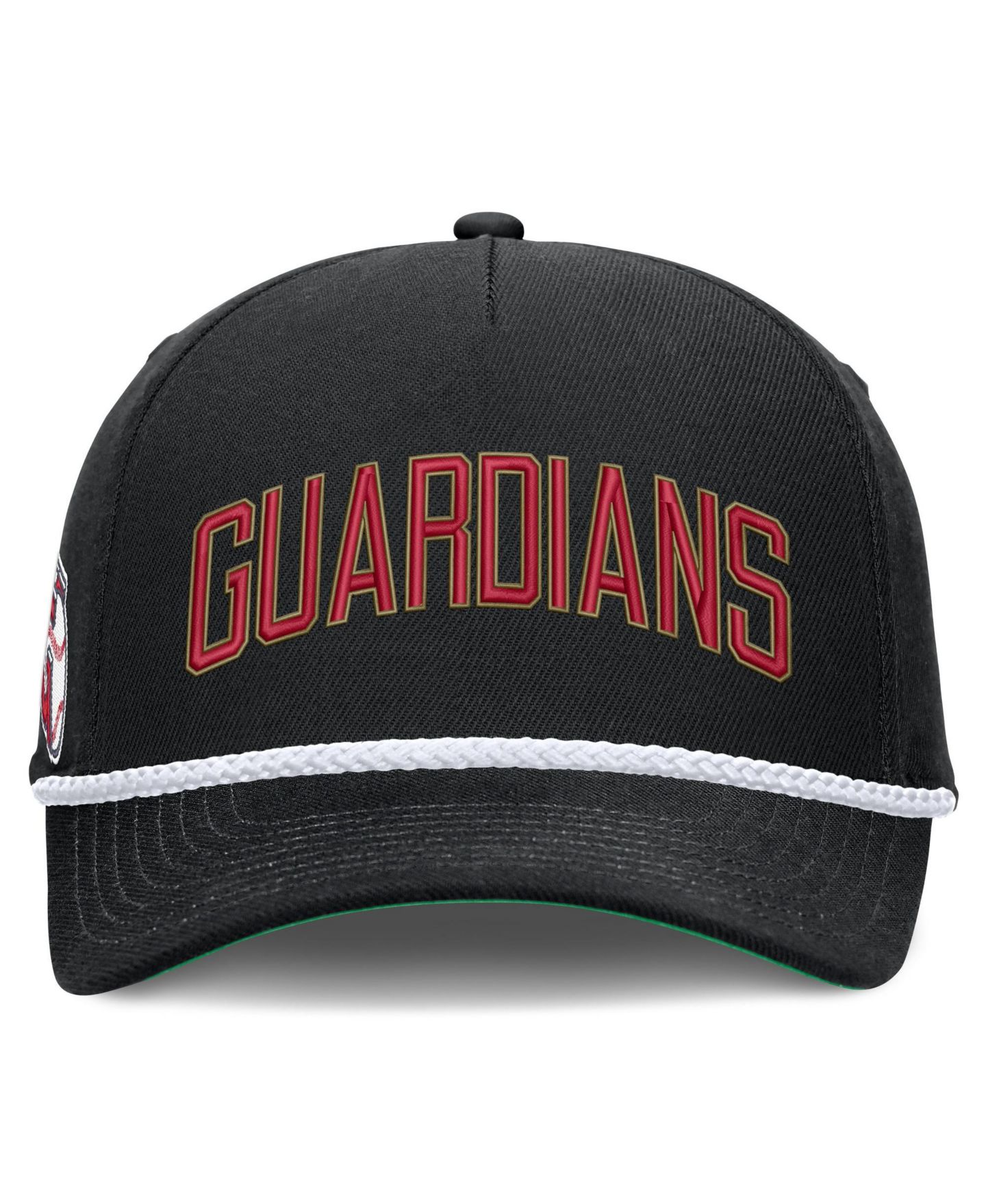 Мужская кепка Nike Black Cleveland Guardians Cooperstown Collection Rise Adjustable Hat — фото 2