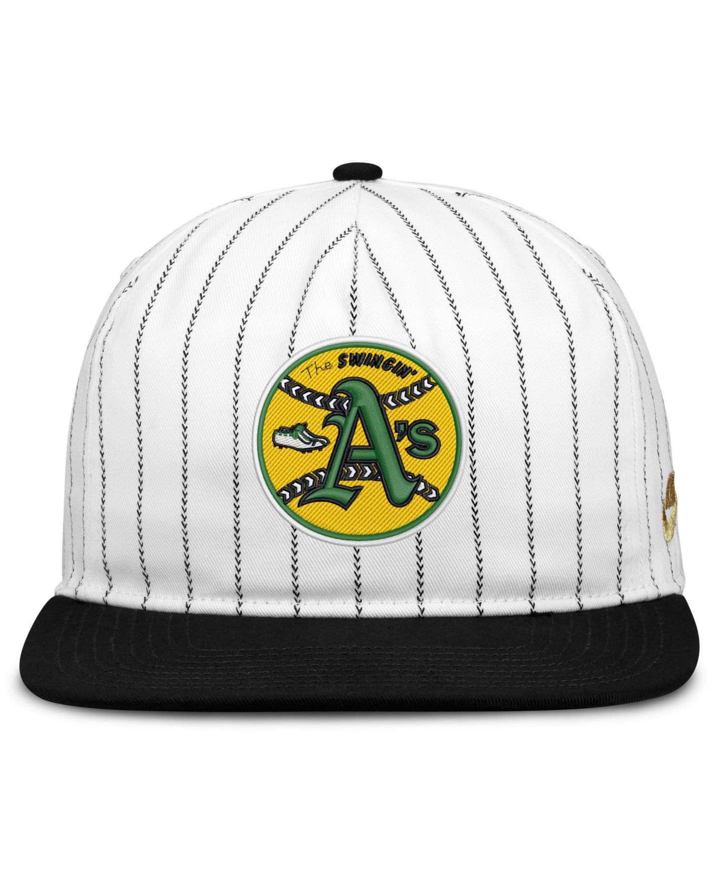 Мужская кепка Nike White/Black Oakland Athletics Cooperstown Collection Pro Adjustable Hat — фото 2