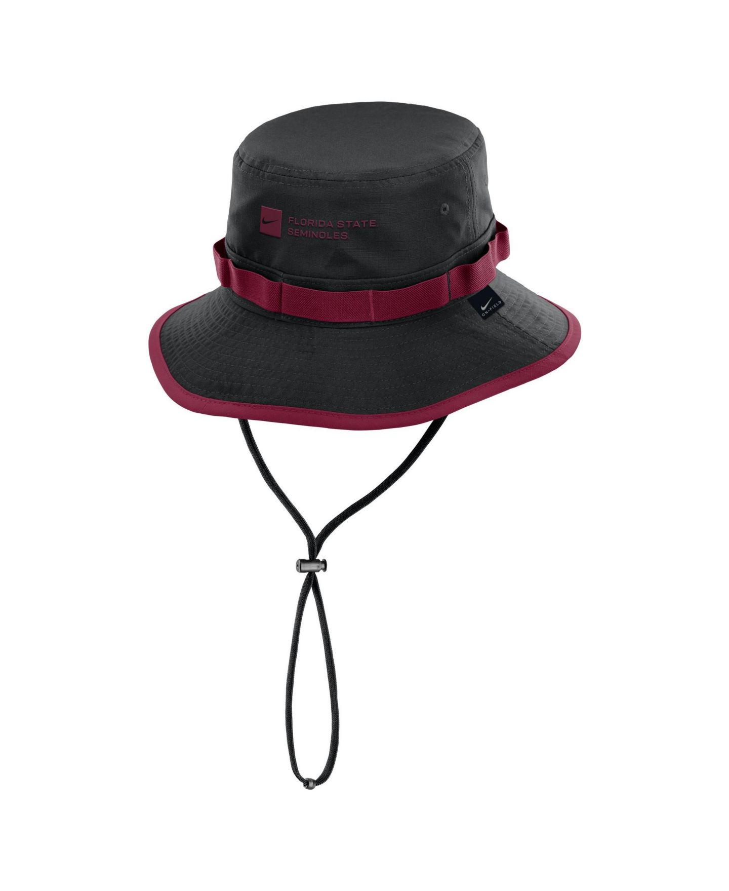 Мужская панама Nike Black Florida State Seminoles 2026 Sideline Apex Boonie Bucket Hat — фото 2