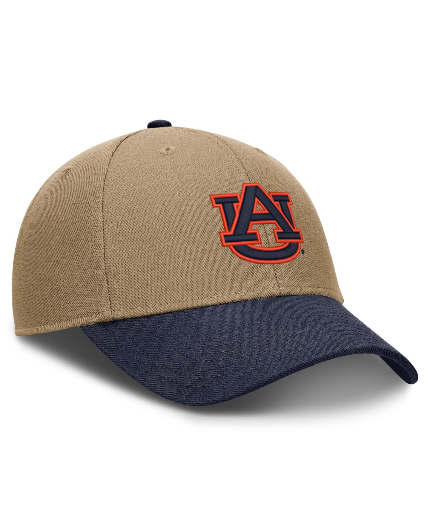Кепка Nike Beige/Navy Auburn Tigers Primetime Rise Dri-FIT Adjustable Hat — фото 3