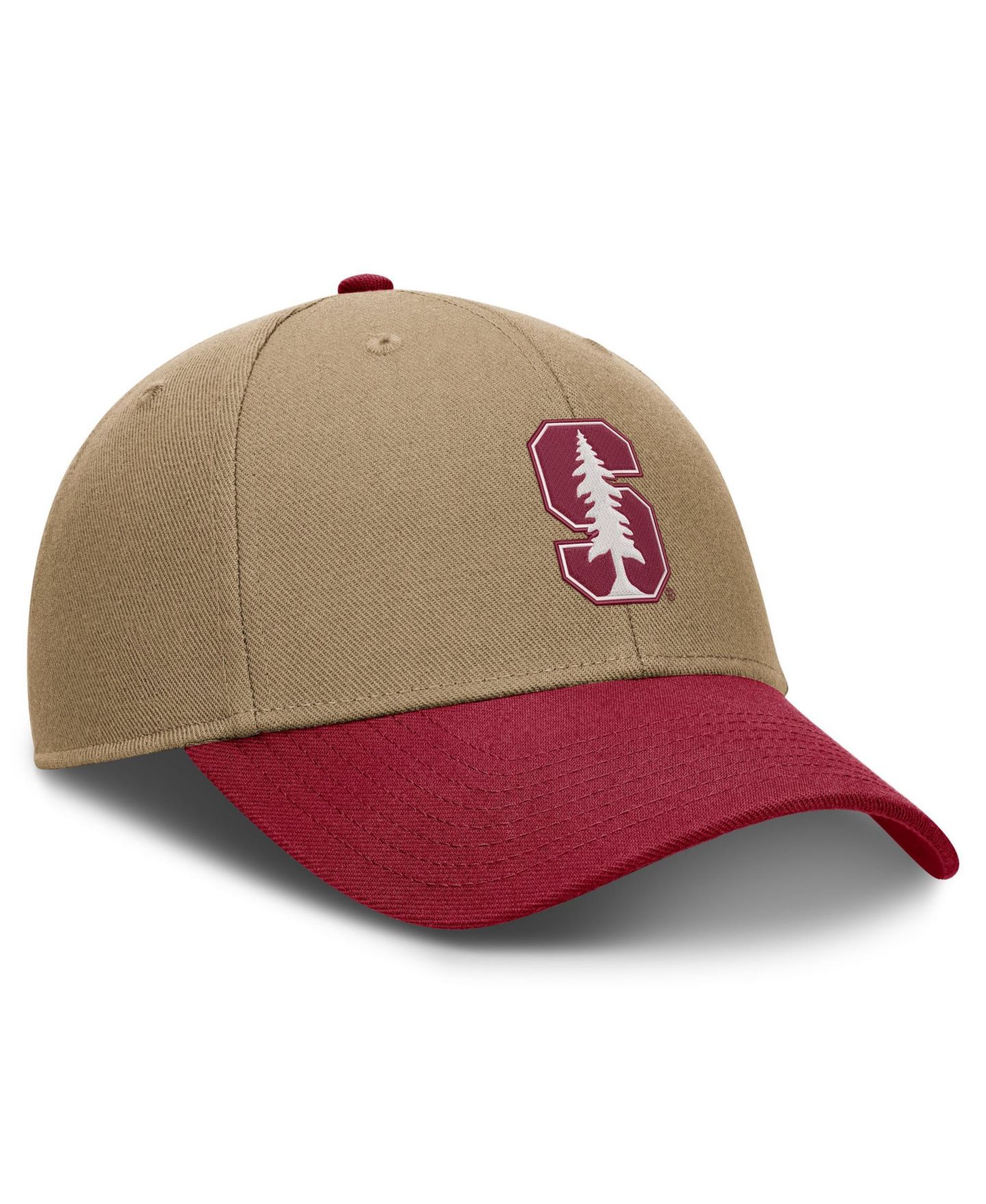 Кепка Nike Beige/Cardinal Stanford Cardinal Primetime Rise Dri-FIT Adjustable Hat — фото 3