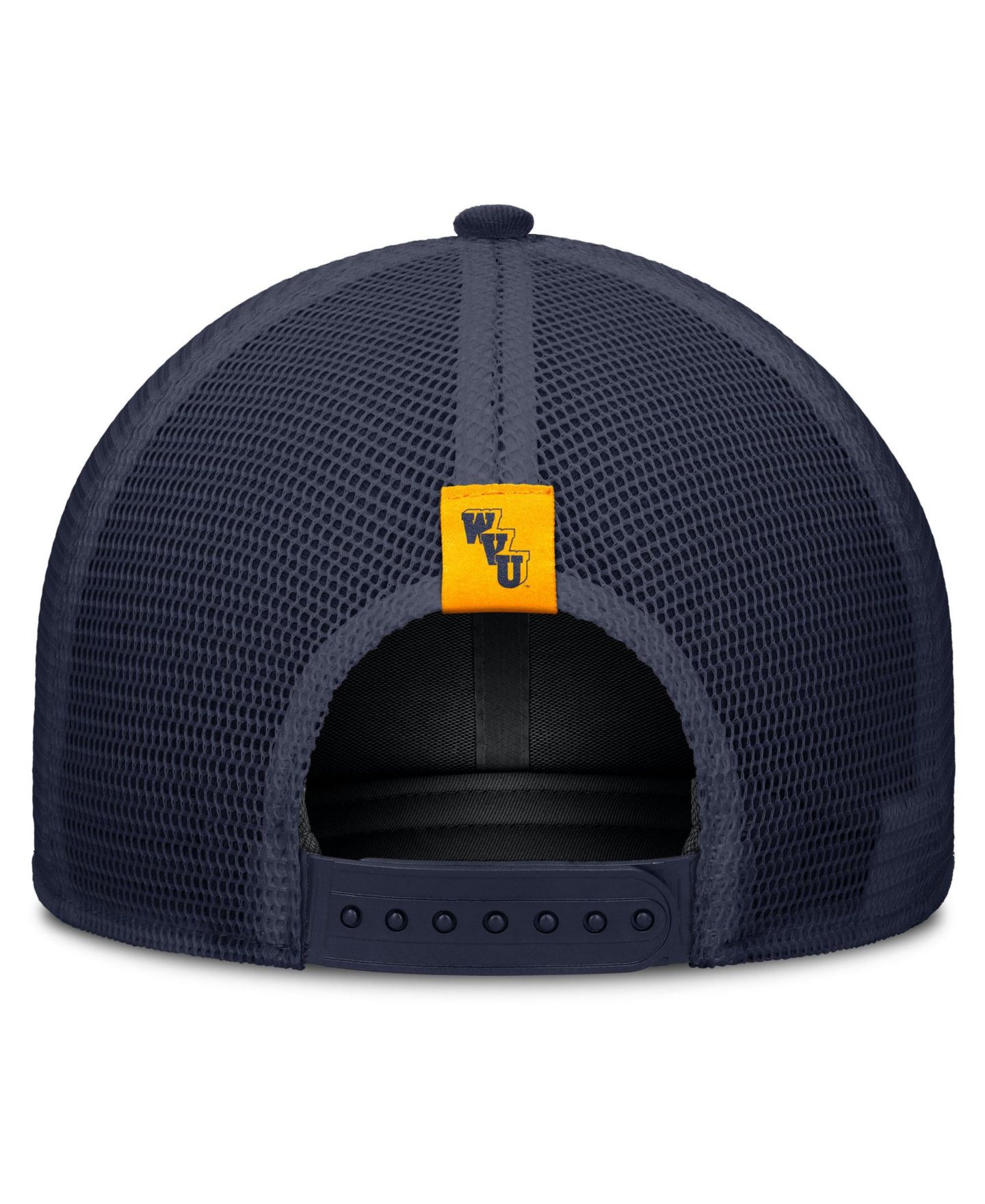 Кепка Nike Beige/Navy West Virginia Mountaineers Legacy Rise Trucker Adjustable Hat — фото 4