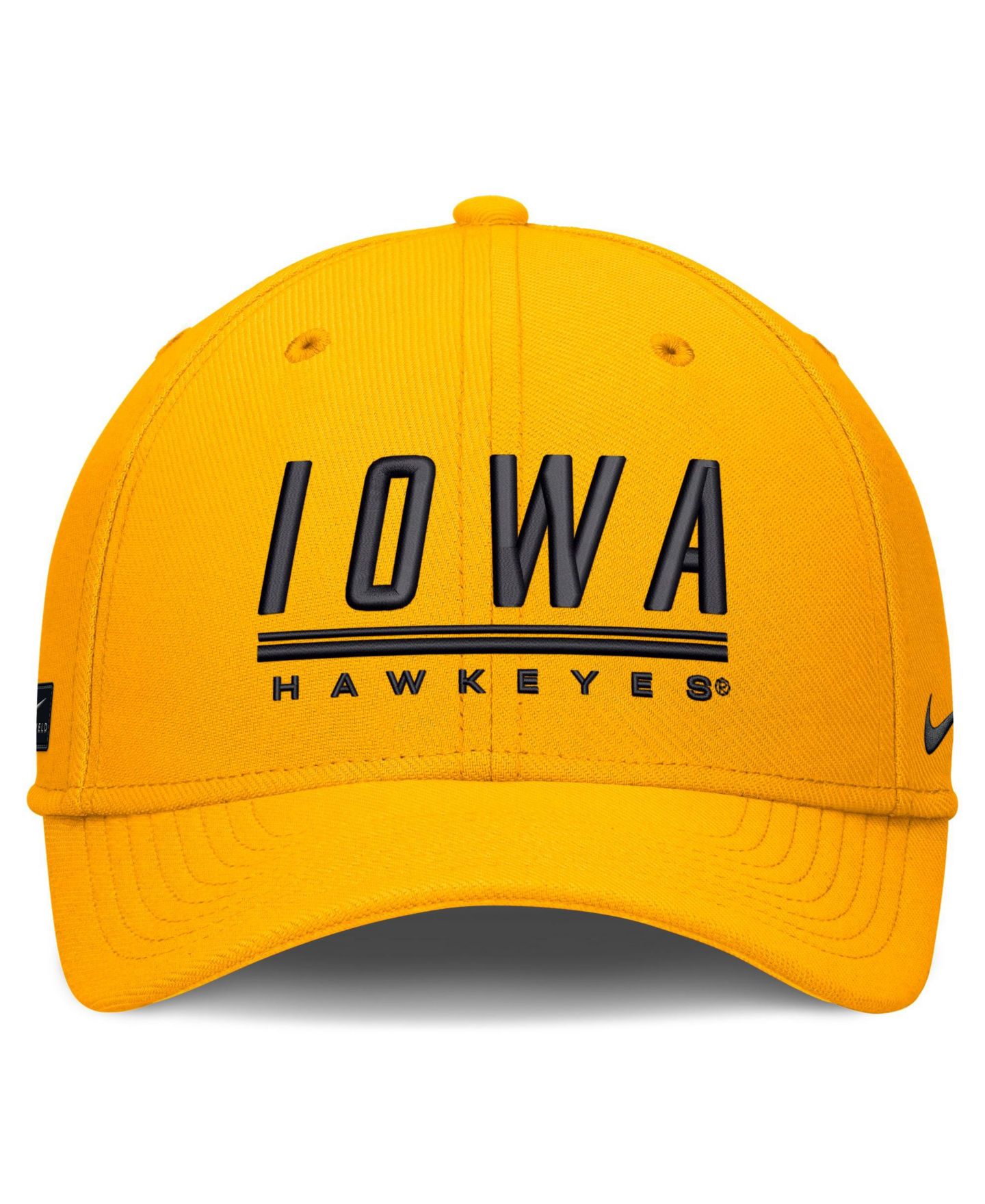 Мужской головной убор Nike Gold Iowa Hawkeyes Game Day Rise Swooshflex Hat — фото 2