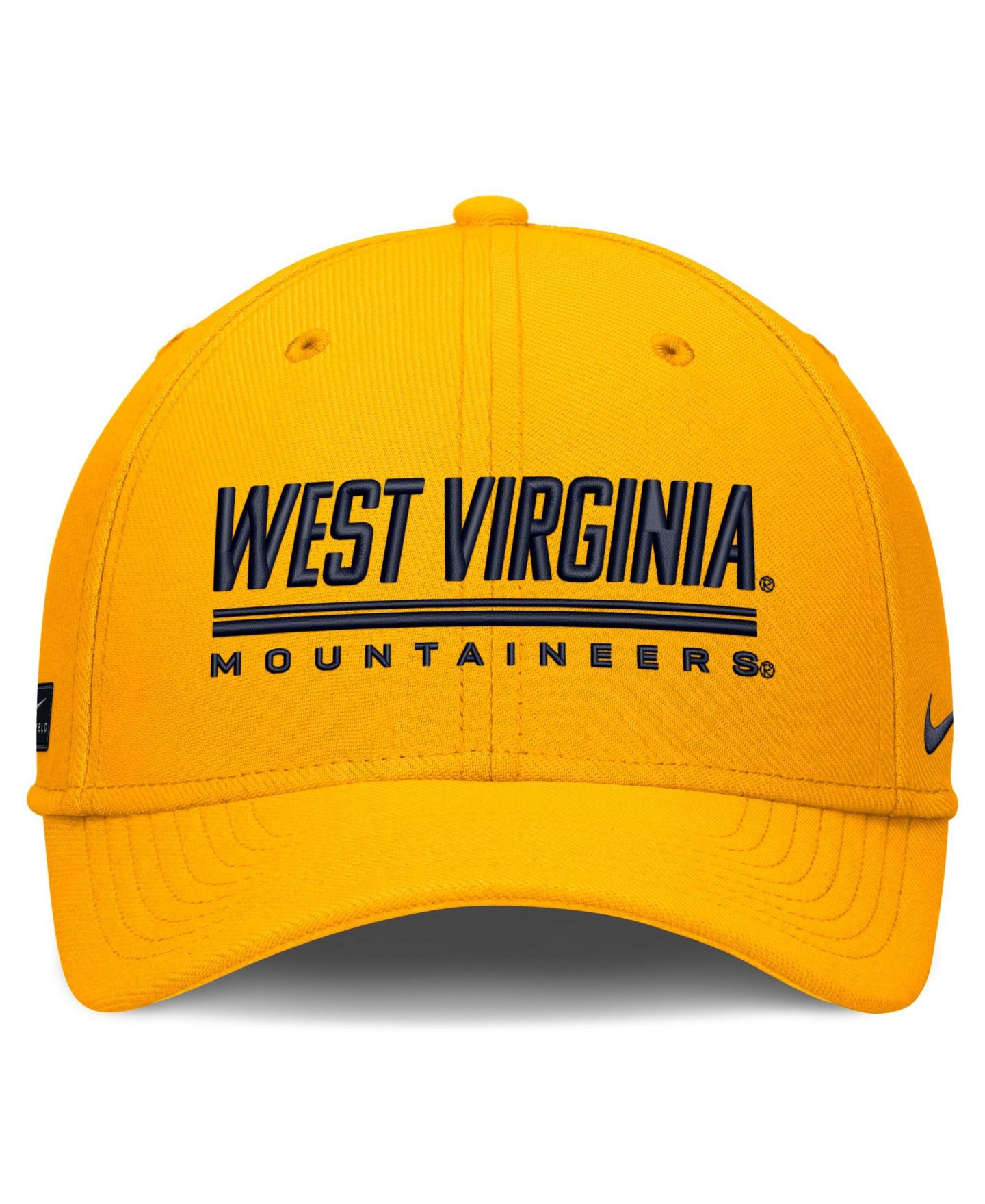 Мужской головной убор Nike Gold West Virginia Mountaineers Game Day Rise Swooshflex Hat — фото 2