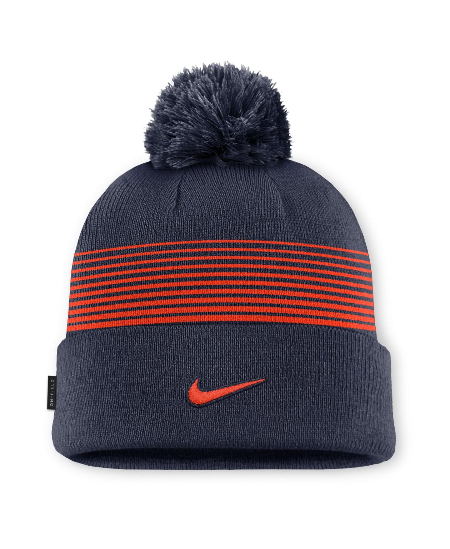 Шапка Nike Navy Auburn Tigers 2026 On-Field Cuffed Knit Hat with Pom — фото 2