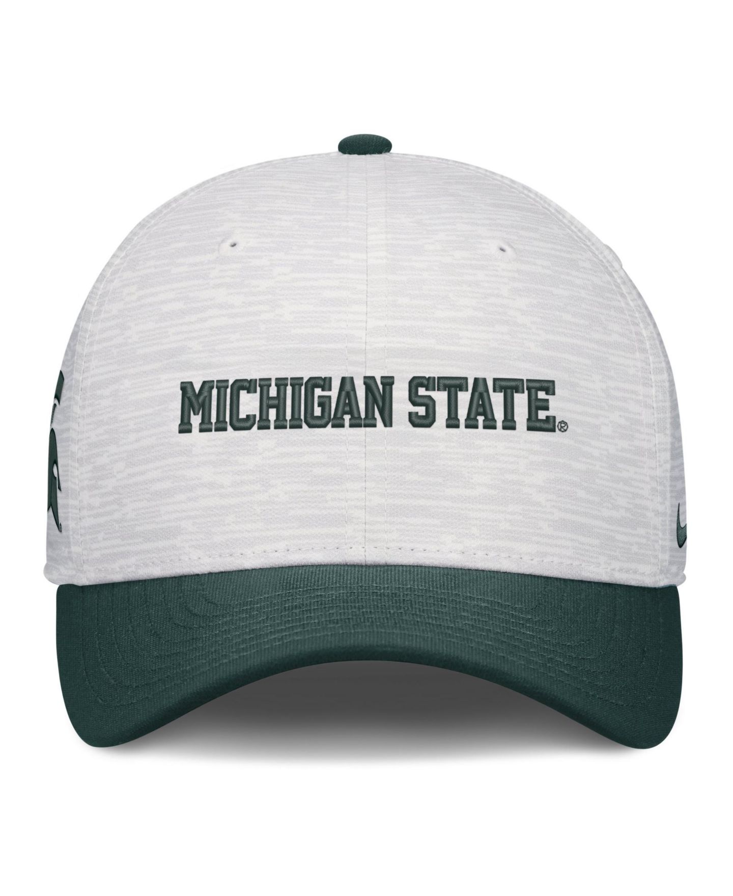 Кепка Nike White/Green Michigan State Spartans Primetime Rise Adjustable Hat — фото 2