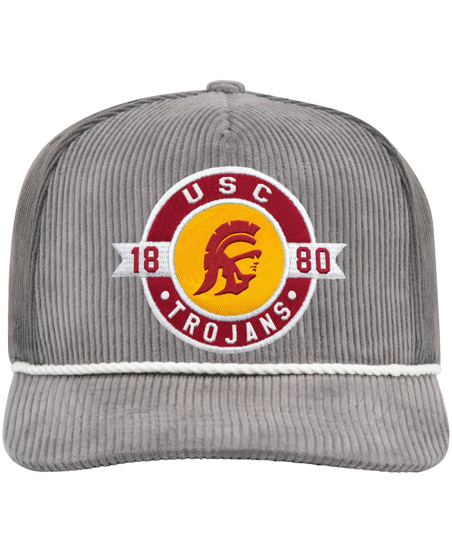 Мужская кепка Colosseum Gray USC Trojans Where's My Hat Podium Adjustable Trucker Hat — фото 2