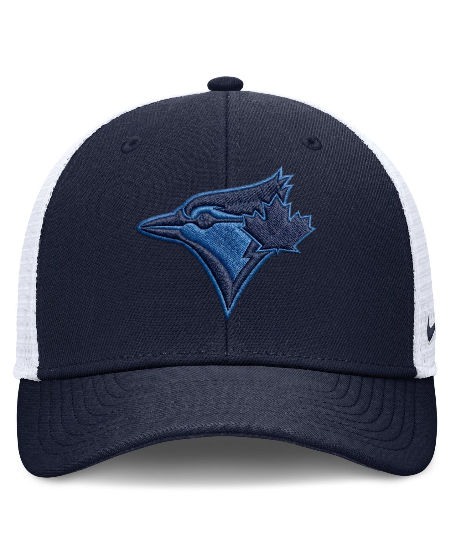 Мужская кепка Nike Navy/White Toronto Blue Jays Tonal Rise Trucker Dri-FIT Adjustable Hat — фото 2