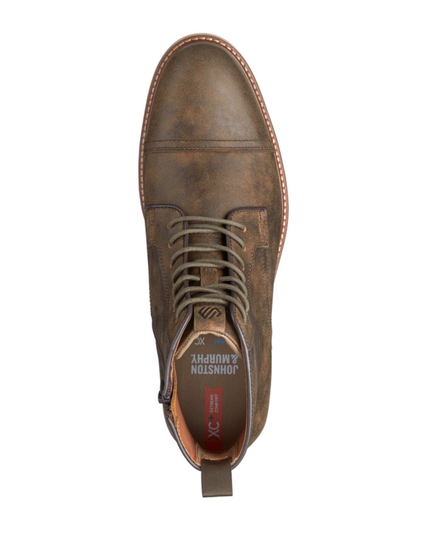 Мужские ботинки Johnston & Murphy XC+ Durham Waterproof Leather Cap Toe, цвет: Тёмный коричневый кожаный — фото 4