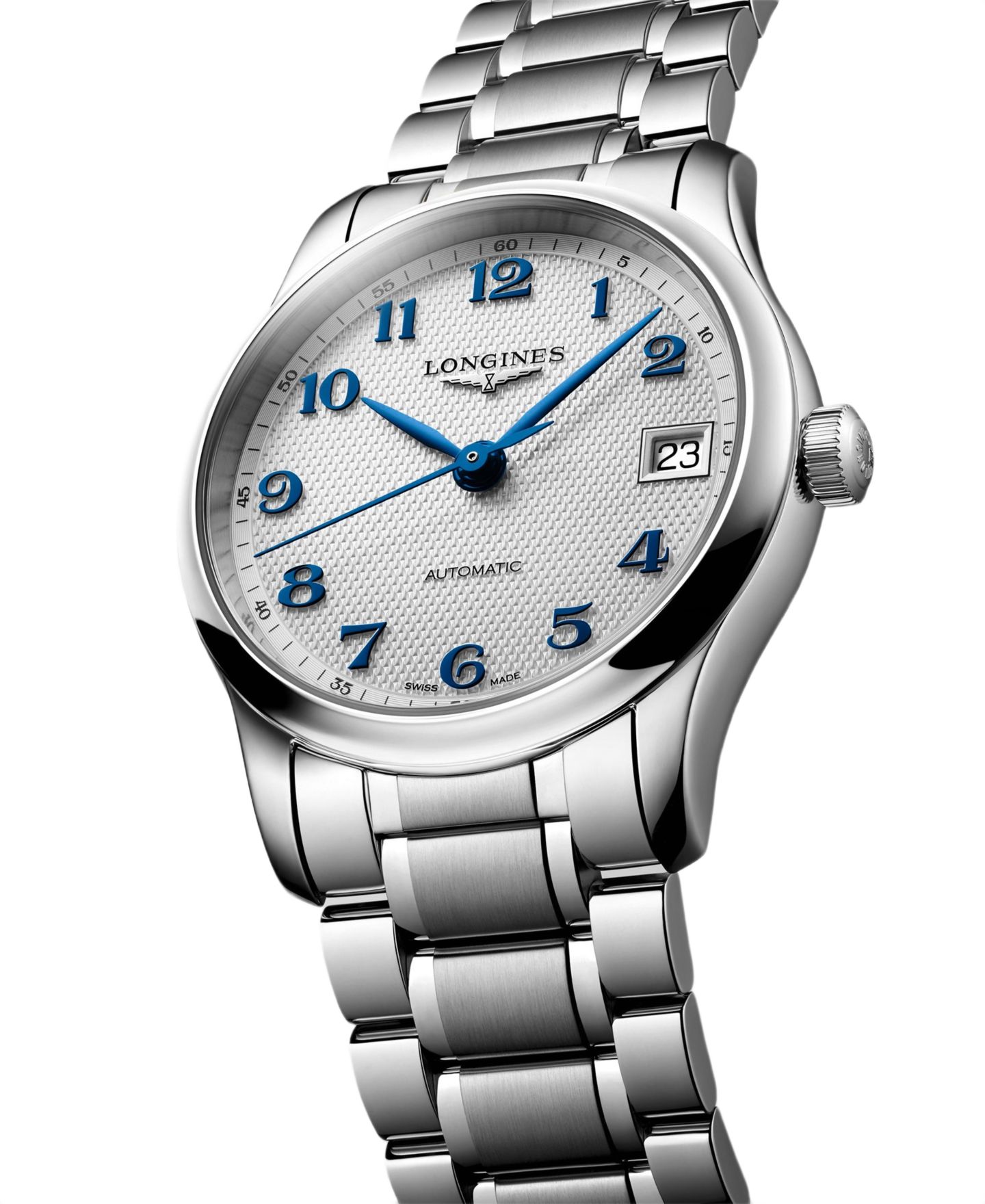 Женские часы Longines Master Collection Silver Stainless Steel Strap Watch 34mm — фото 3