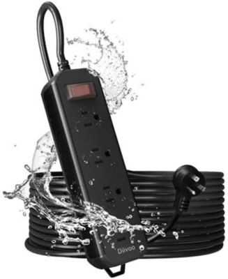 Power Strip with USB Charging with 25 Feet, 4 Outlets, 1250W for Home, Office and Travel