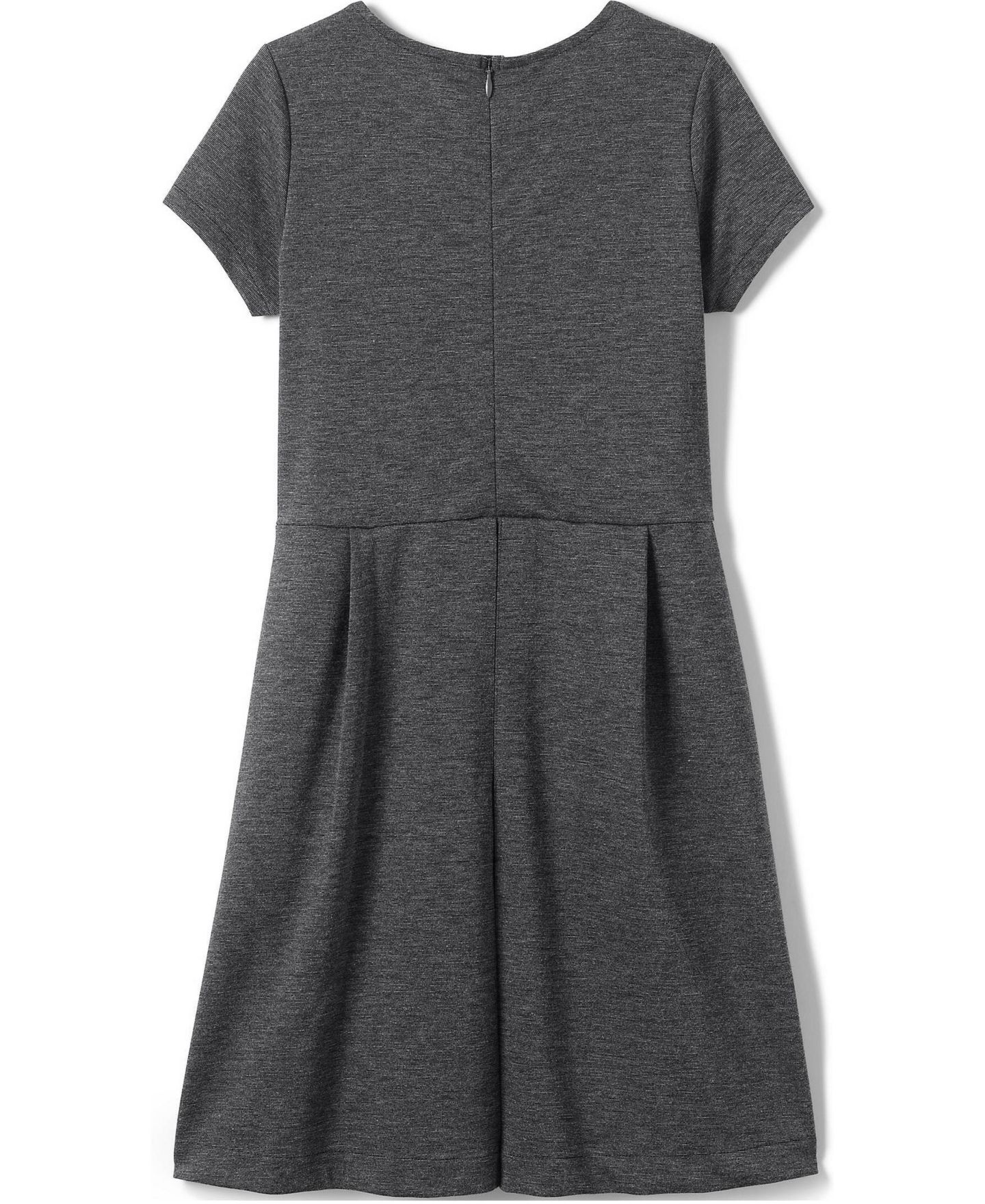 Детские платья Lands' End School Uniform Girls Short Sleeve Ponte Dress Top of Knee, цвет: Угольный меланжевый — фото 12