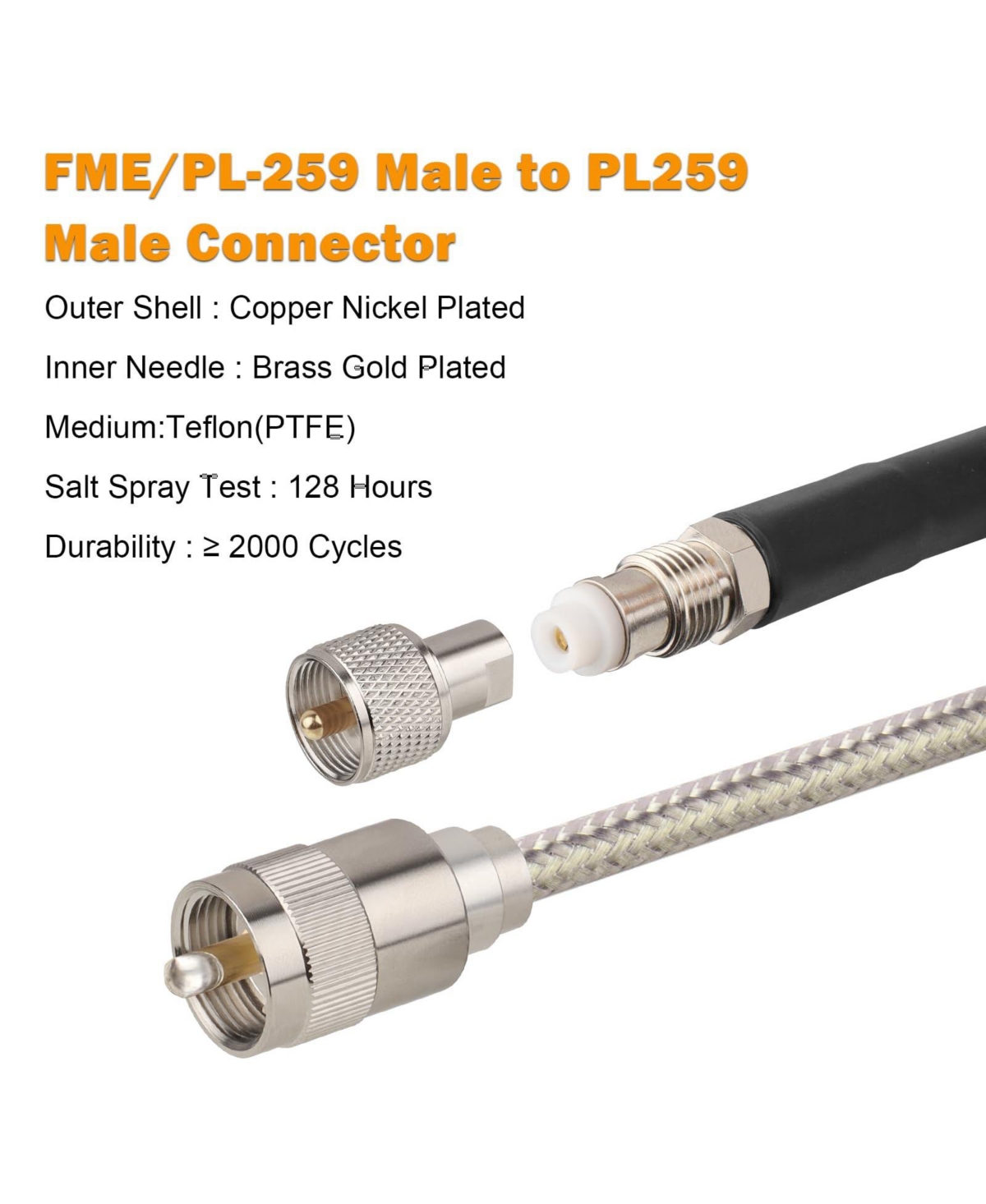 Lofree RG8X Double-Shielded Stranded-Core Outdoor Coaxial Cable 10 ft.