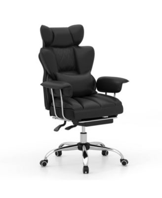 Big and Tall Executive Office Chair with Footrest and Lumbar Pillow
