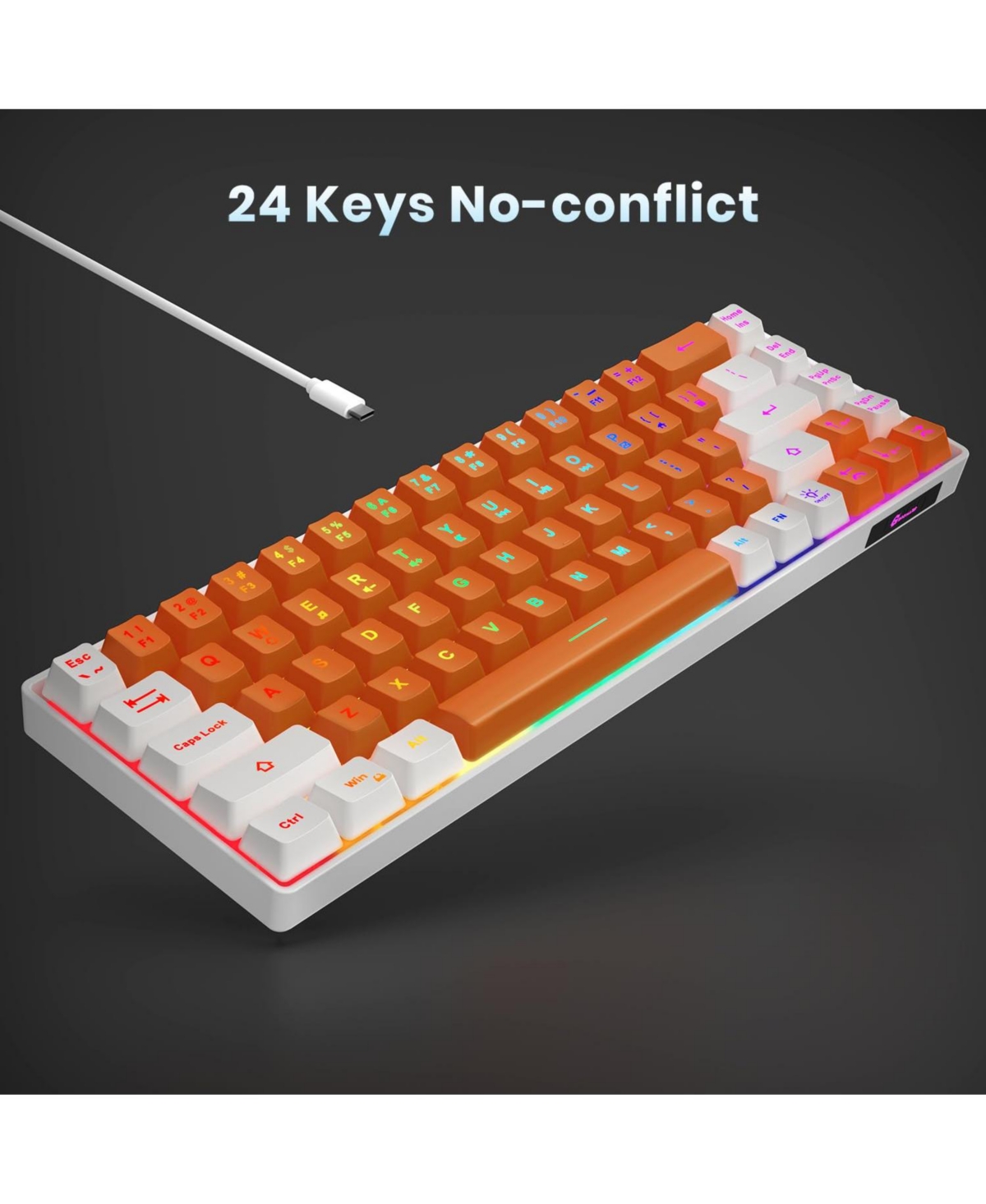 Lofree 65% Compact Wired Membrane Gaming Keyboard