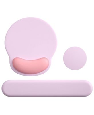 3-in-1 Ergonomic Mouse Pad Wrist Rest Set Compatible with Standard Desktop Setups