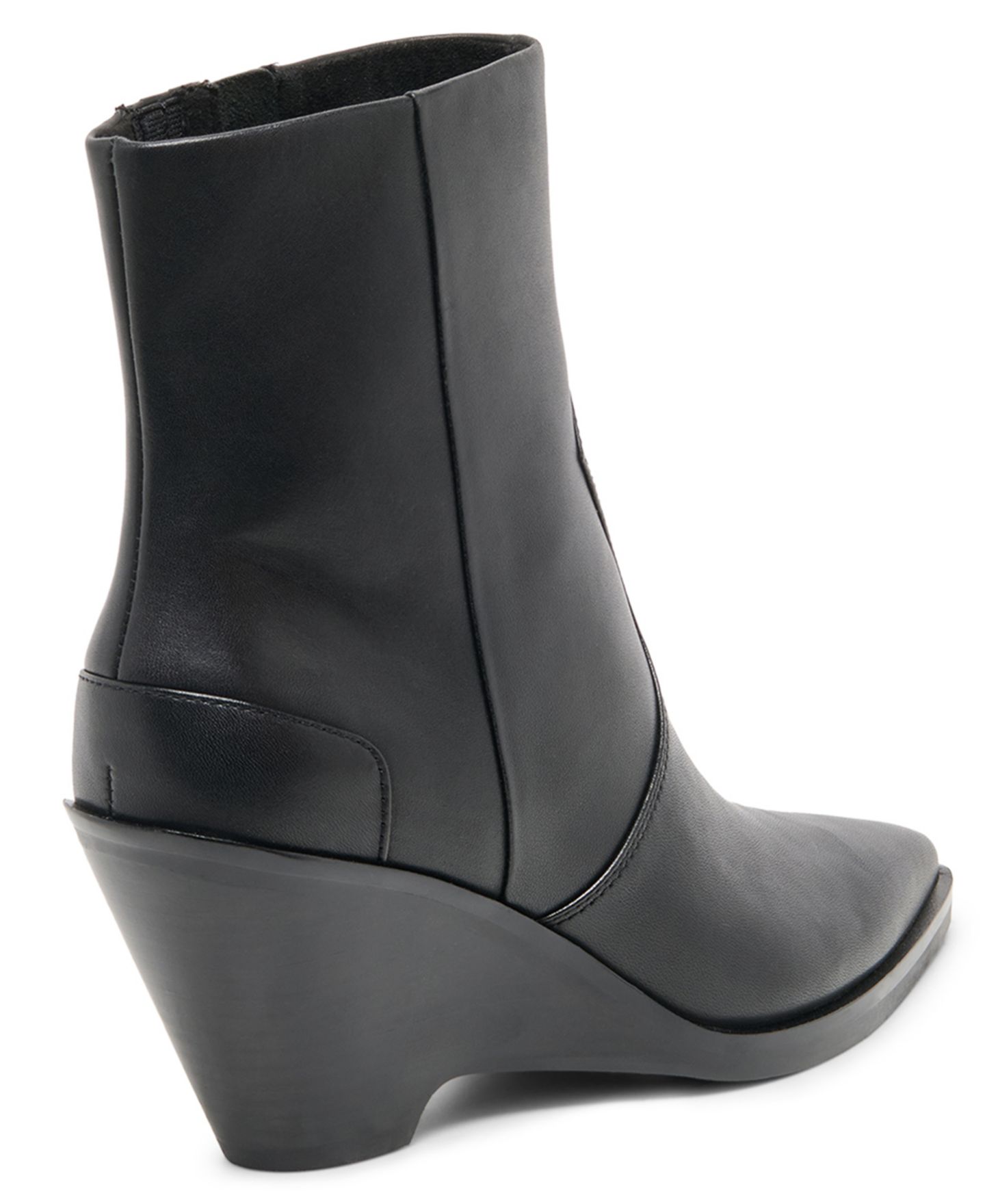 Женские ботинки Dolce Vita Ashtin Wedge Heel Dress Booties, цвет: Чёрный кожаный — фото 7