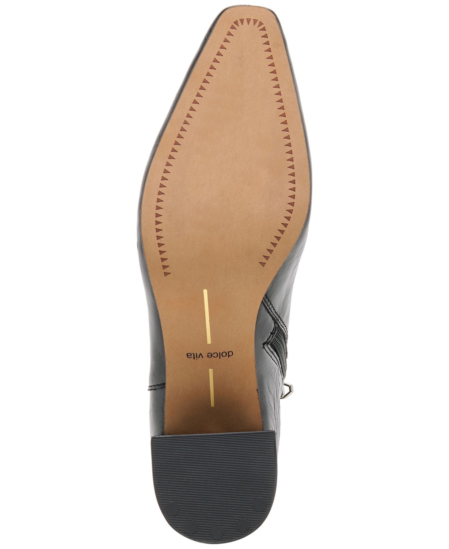 Женские ботинки Dolce Vita Bayra Wide Width Snip Toe Heeled Dress Booties, цвет: Полуночная лаковая кожа — фото 5