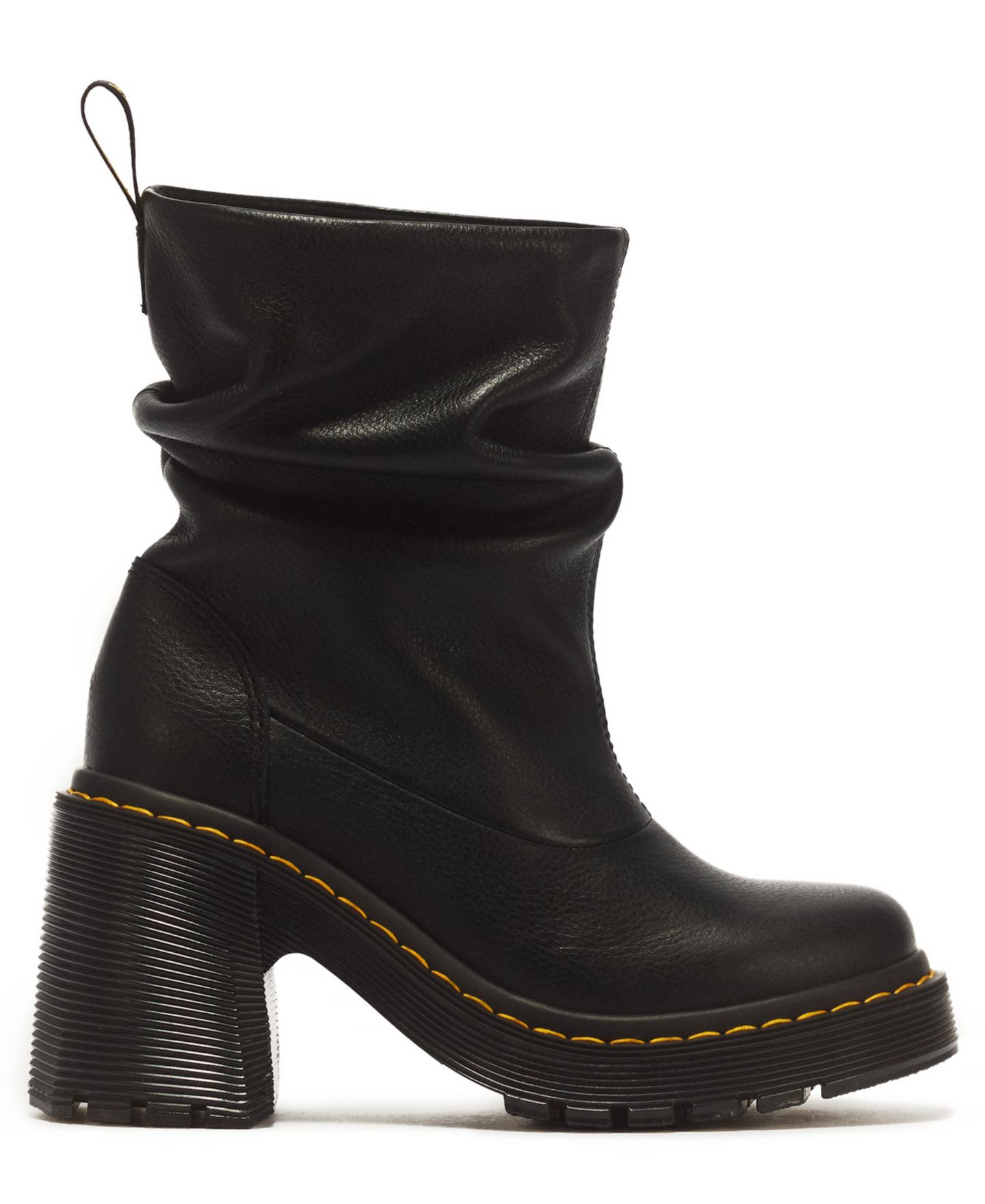 Женские ботинки Dr. Martens Kasey Lo Virginia Leather Pull-On Booties, цвет: Чёрный — фото 2