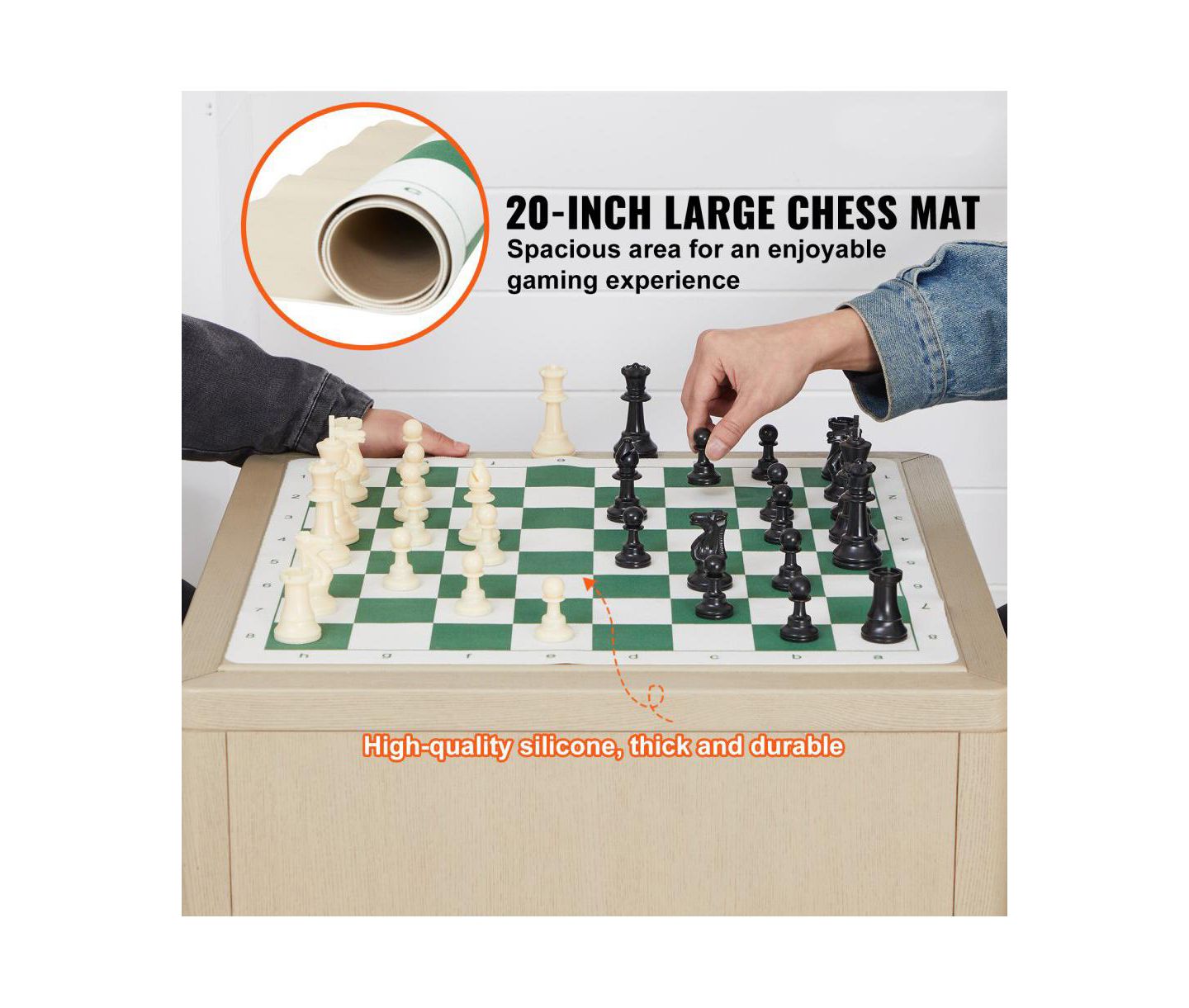 Детские игрушки Slickblue Tournament Portable Weighted Pieces Chess Set, Ages 5+, цвет: Разноцветный — фото 5