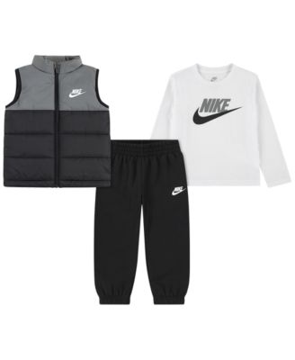 Boys' Toddler 2T-4T Crewneck T-Shirt, Vest and Pants, 3-Piece Set