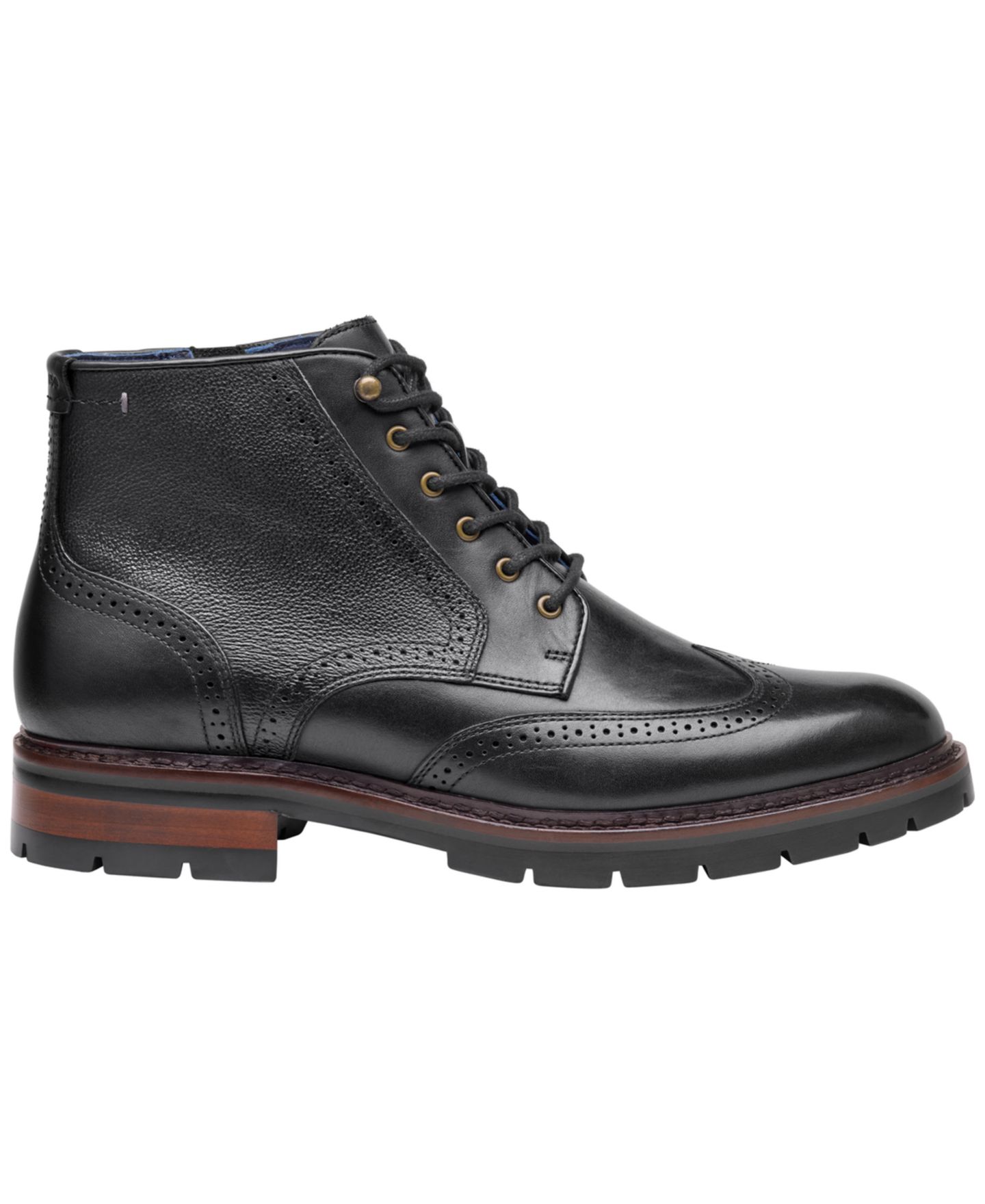 Мужские ботинки Johnston & Murphy XC Flex Cade Wingtip, цвет: Чёрный — фото 2