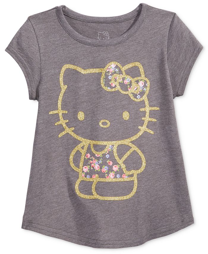 Hello Kitty Glitter Graphic-Print T-Shirt, Little Girls - Macy's