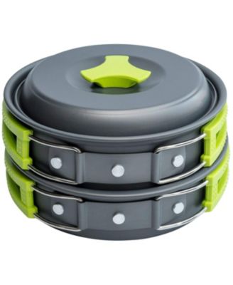 All In One Camping Cookware Mess Kit Portable Outdoor Cooking Set For Backpacking Hiking