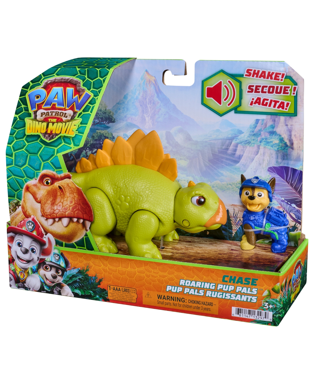 Paw Patrol Roaring Pup Pals Chase 2-Piece Action Figure Set, Ages 3+, Created for Macy's