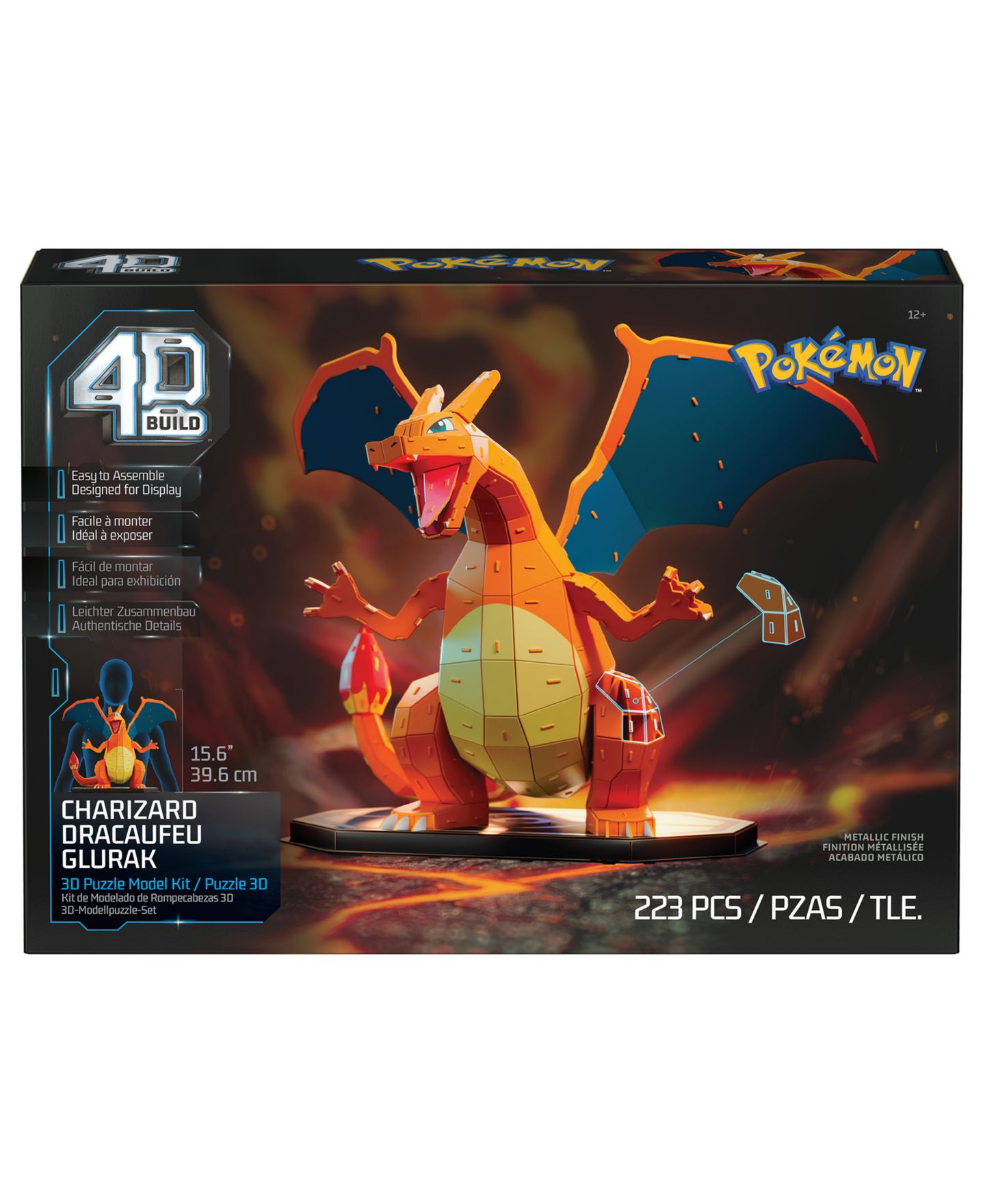 Детский пазл Pokemon 4D Build Charizard 223-Piece 3D Puzzle, Ages 12+ — фото 2