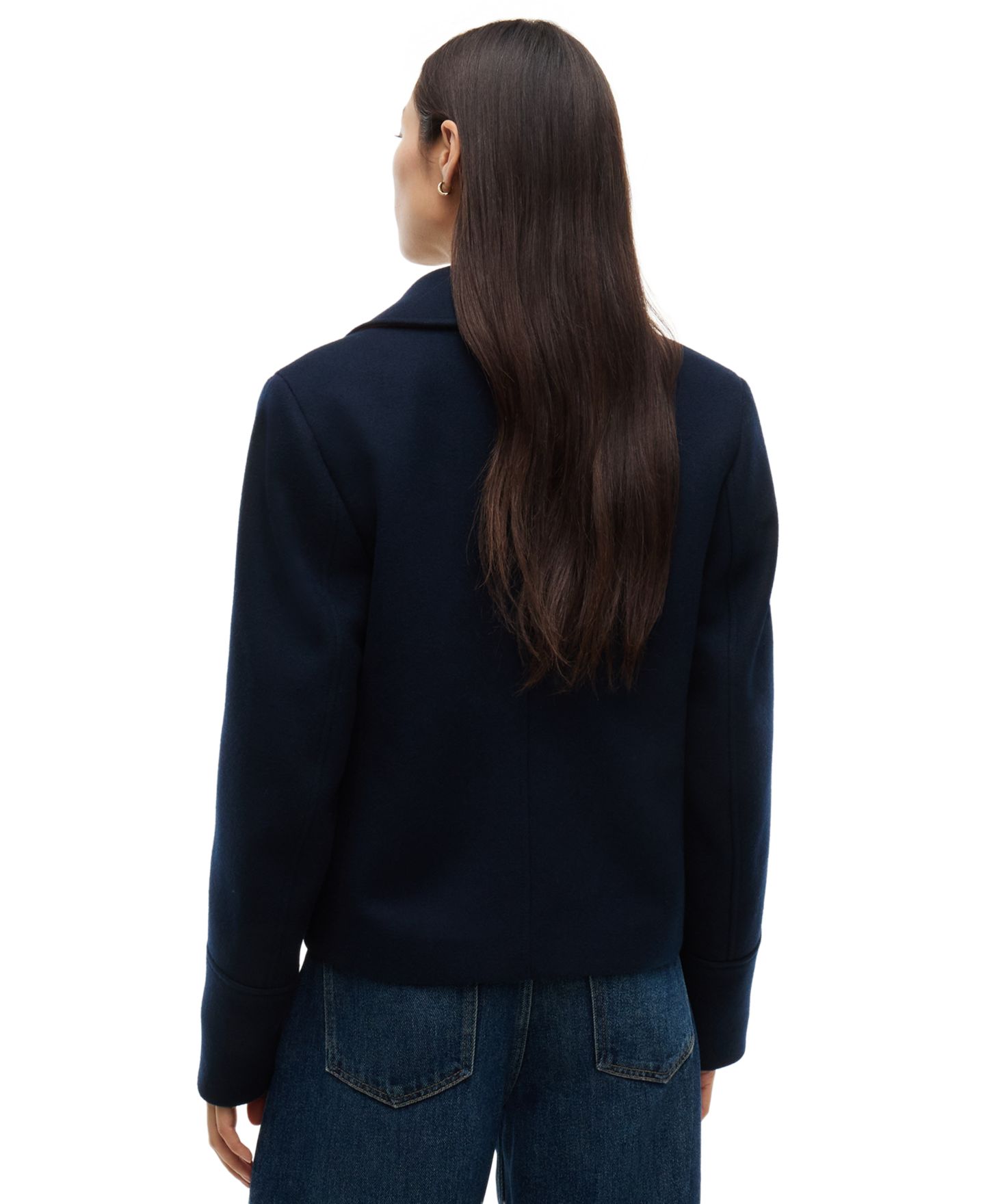 Женское пальто Tommy Hilfiger American Icons Double-Breasted Wool-Blend Peacoat, цвет: Тёмный синий — фото 5