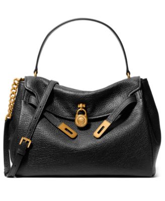 MICHAEL Hamilton Moderne Large Flap Top Handle Satchel Handbag