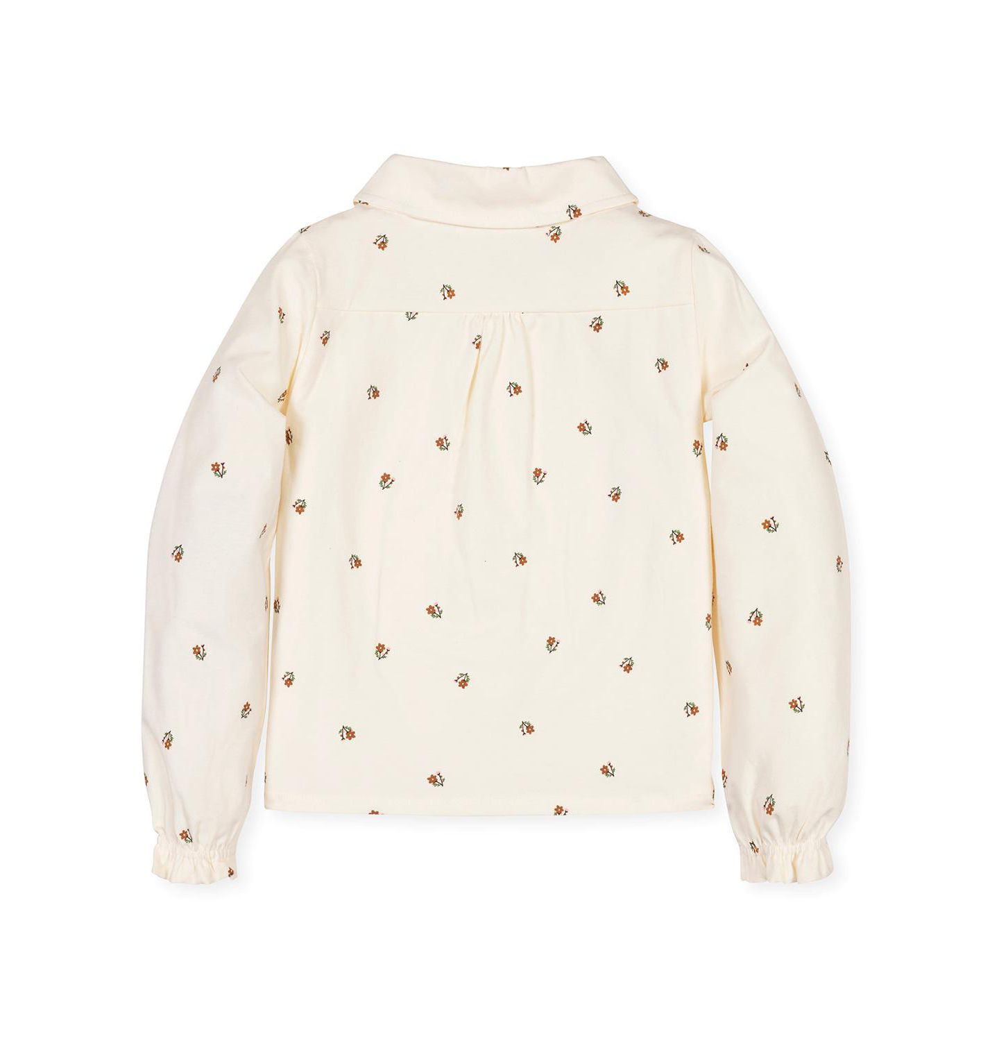 Топ Hope & Henry Organic Peter Pan Collar Knit для девочек, цвет: Слоновая кость с принтом — фото 3