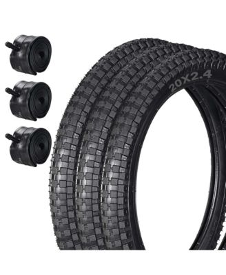 20" x 2.4" Heavy-Duty Mountain Tread Tires and Tubes, 3-Piece Set, Ages 14+