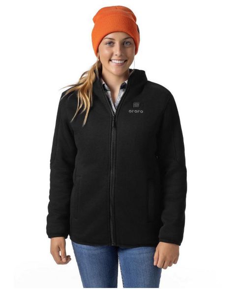 Женская куртка ororo 4-Zone Heated Fleece, цвет: Чёрный