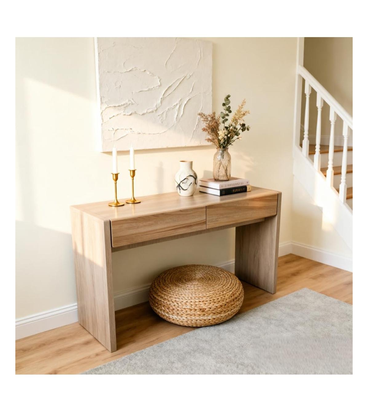 gaomon 63" Console Table with 3Drawers, Thickened Hallway Table with Large Storage, Entryway Sofa Table for Living Room