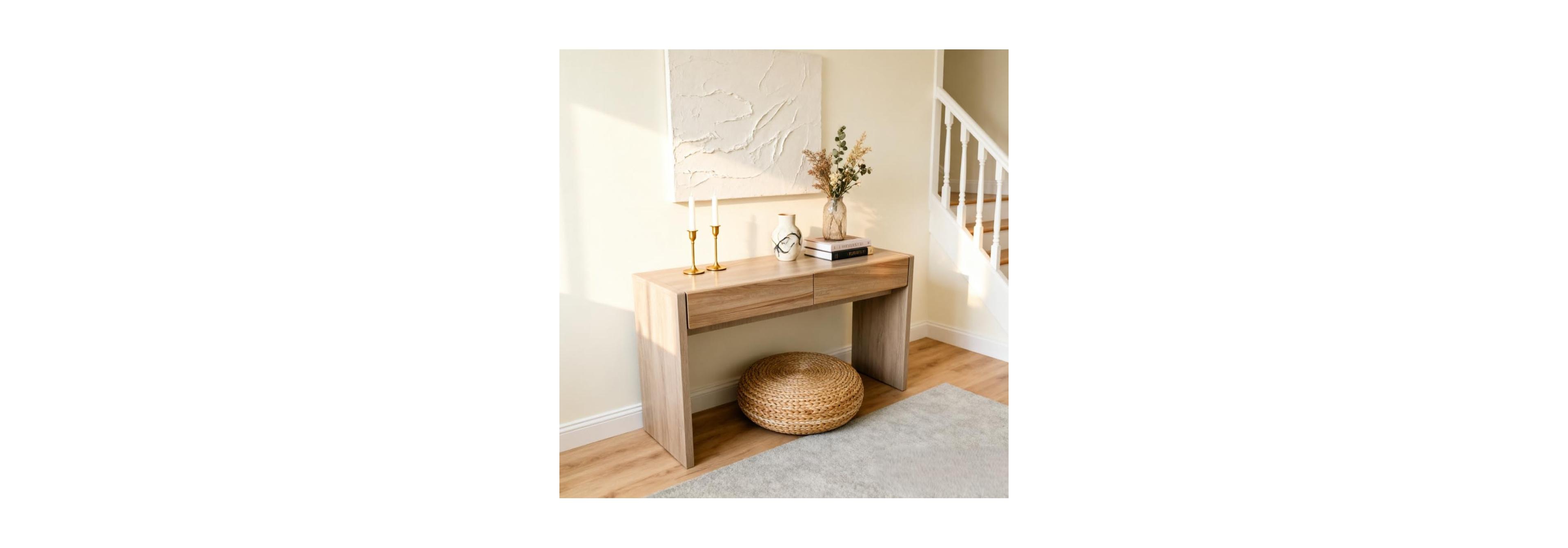 gaomon 63" Console Table with 3Drawers, Thickened Hallway Table with Large Storage, Entryway Sofa Table for Living Room