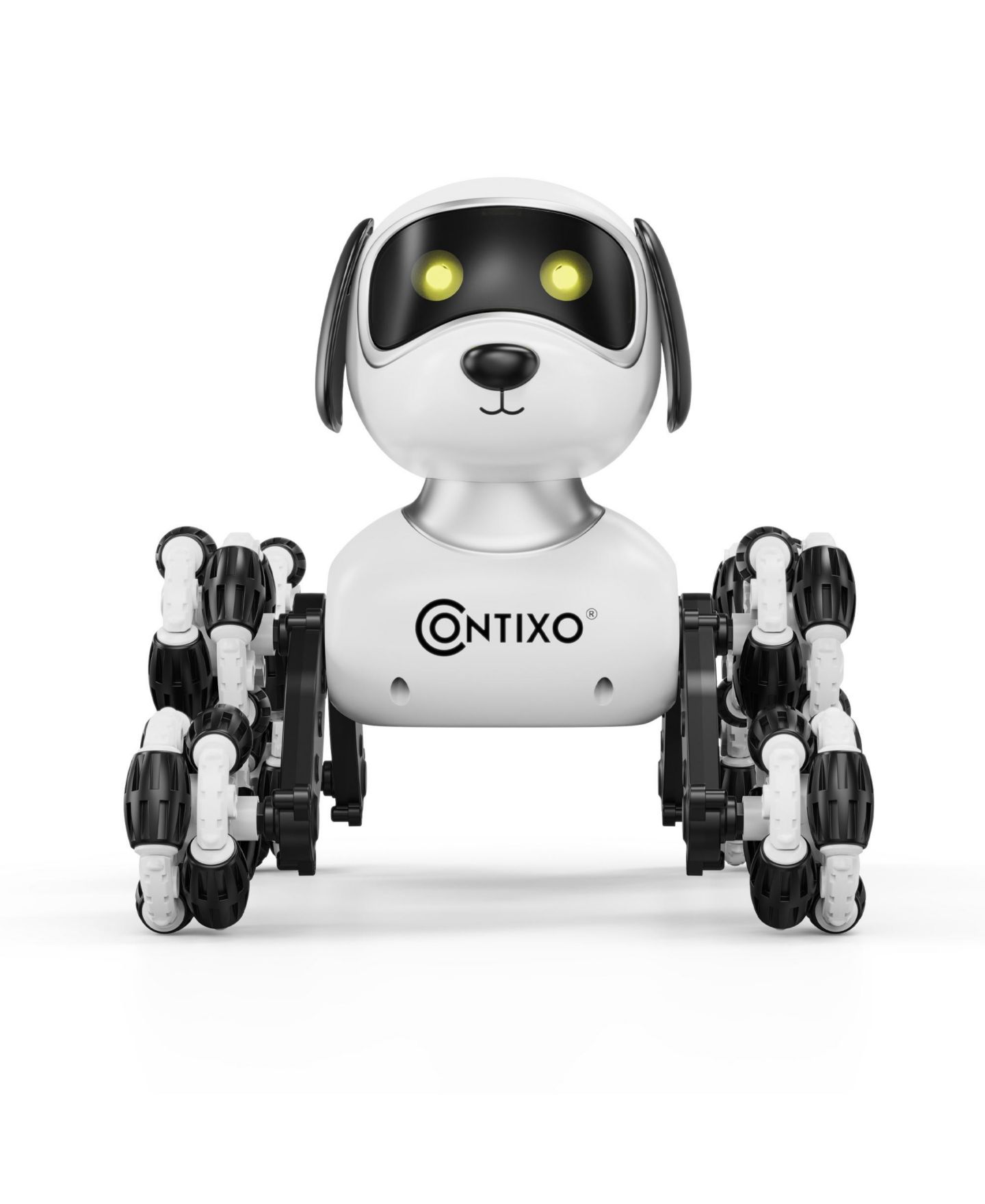 Детская игрушка Contixo RC6 NeoPaw 8-Wheel LED RC Robot Dog with Sounds, цвет: Белый / Чёрный — фото 2