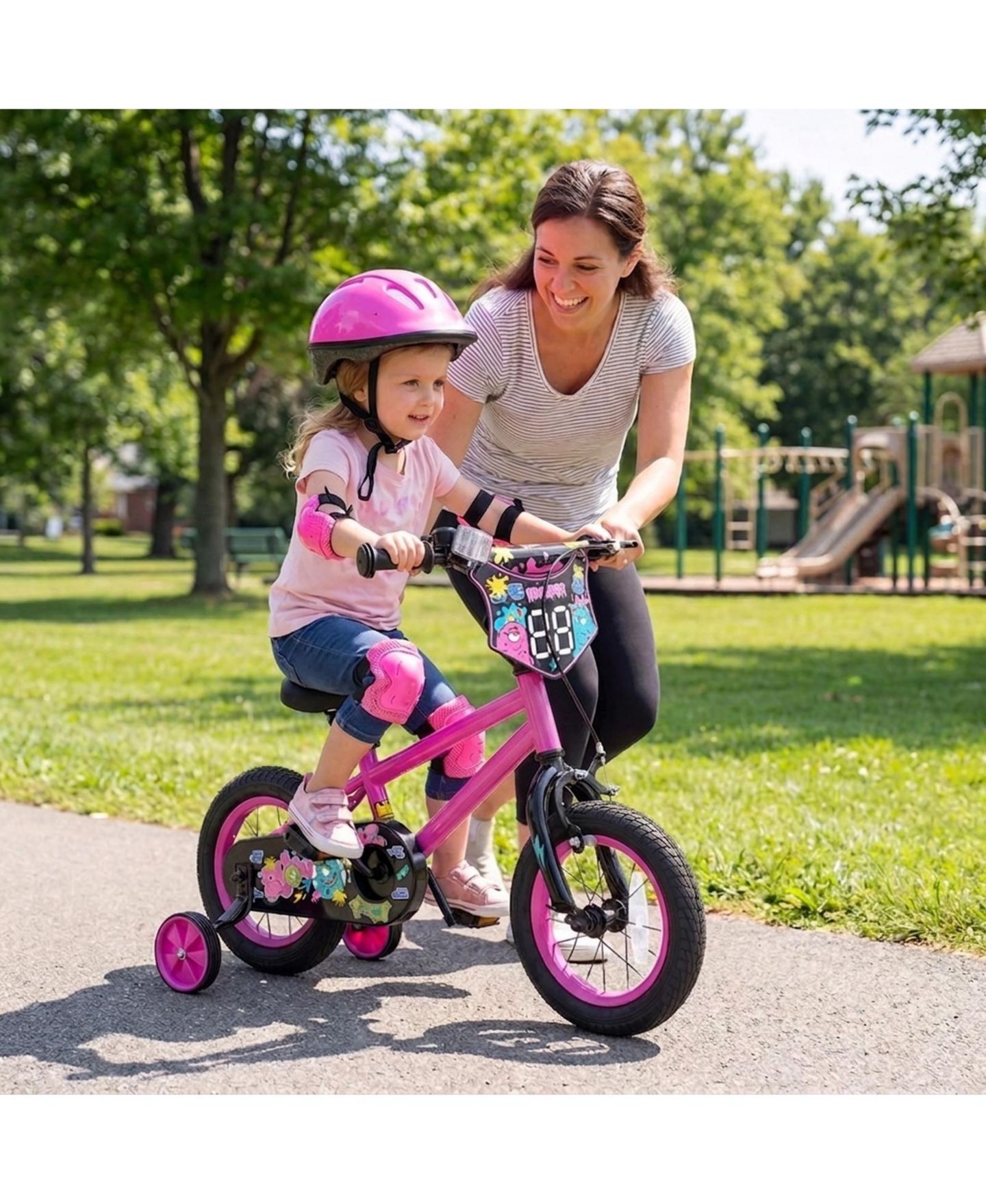 Детская игрушка HONGGE 14-Inch Kids Bike with Training Wheels and Dual Braking System, Ages 3-5 — фото 10